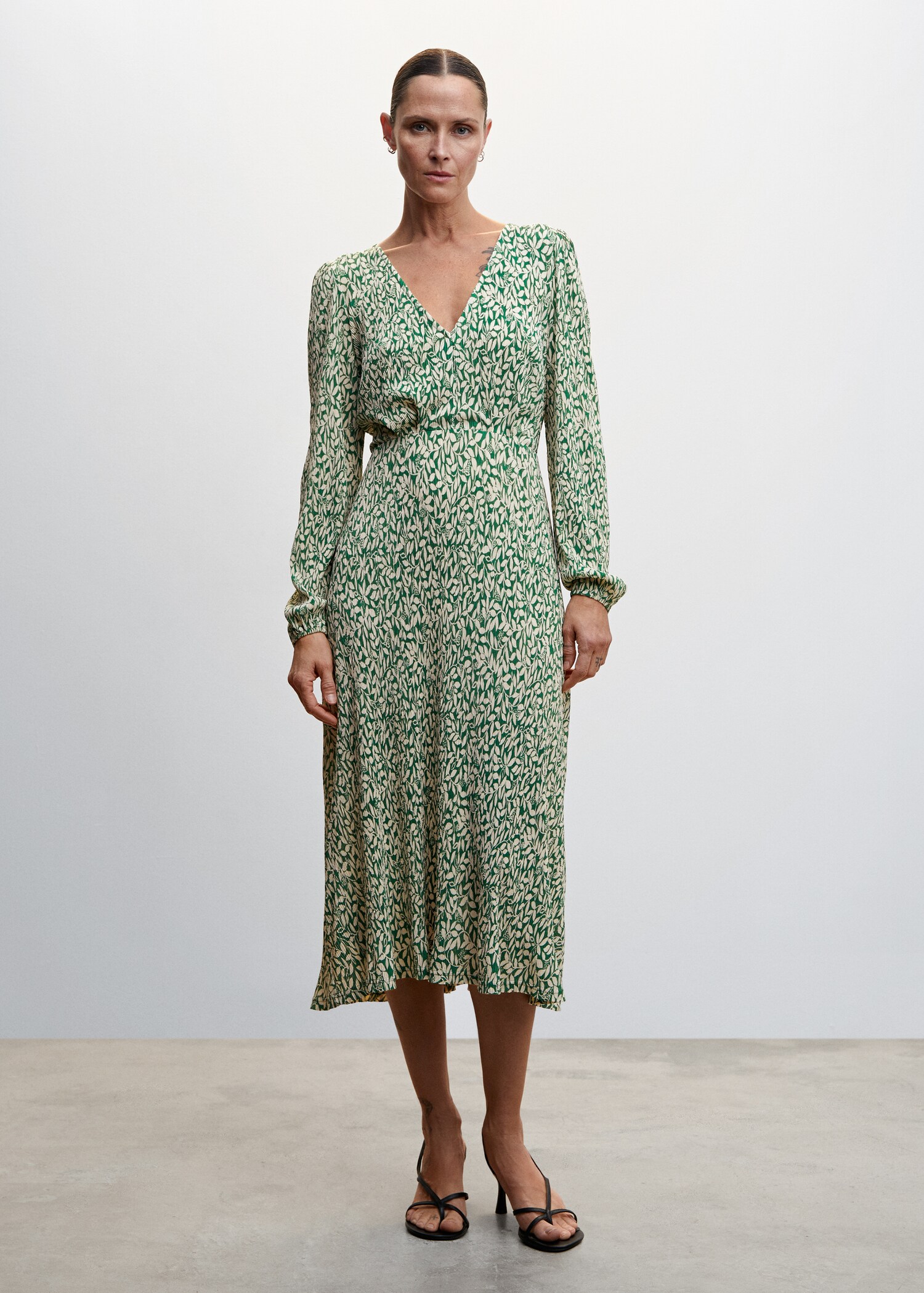 Textured printed dress - General plane