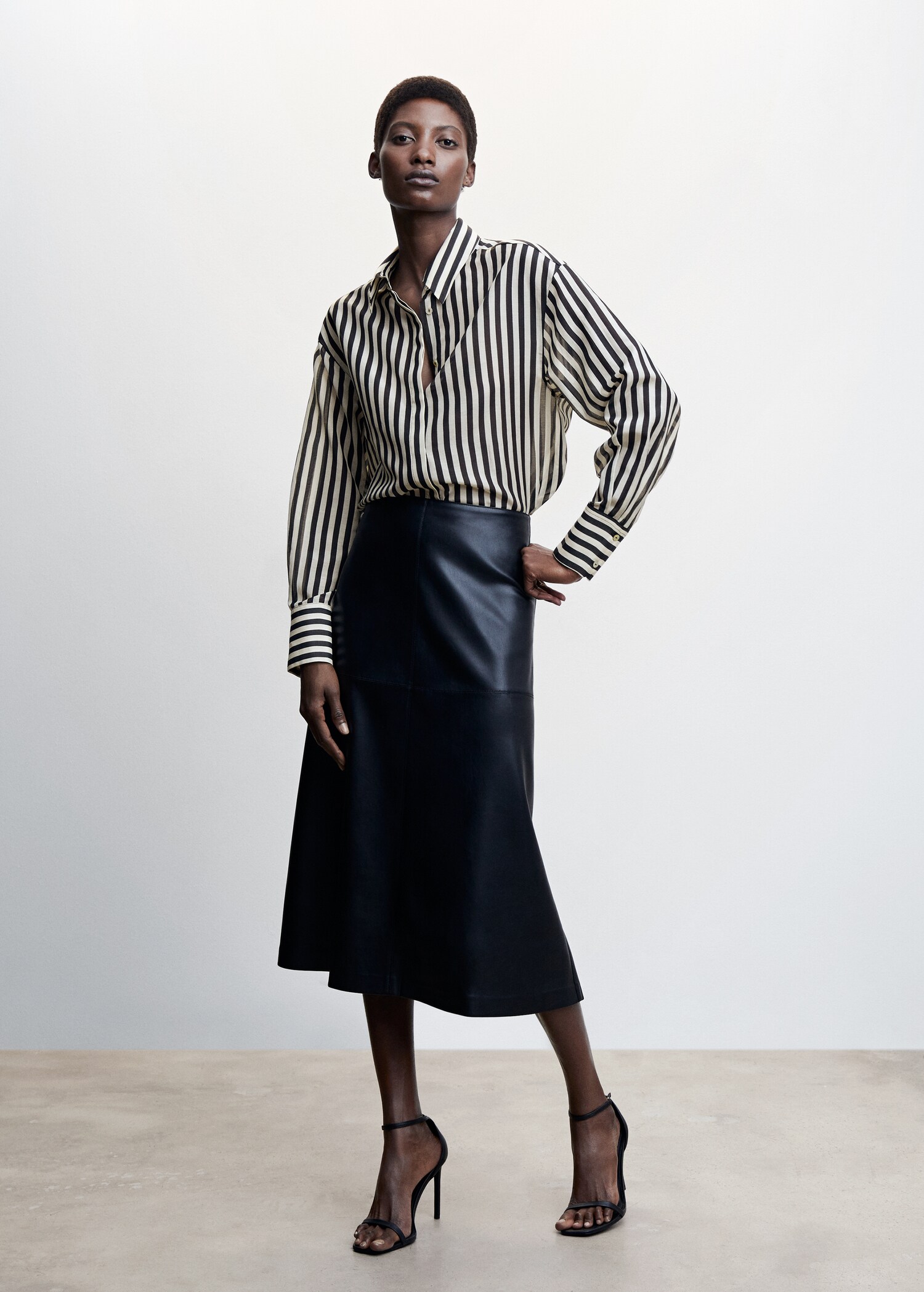 Chemise oversize coton rayures - Plan général