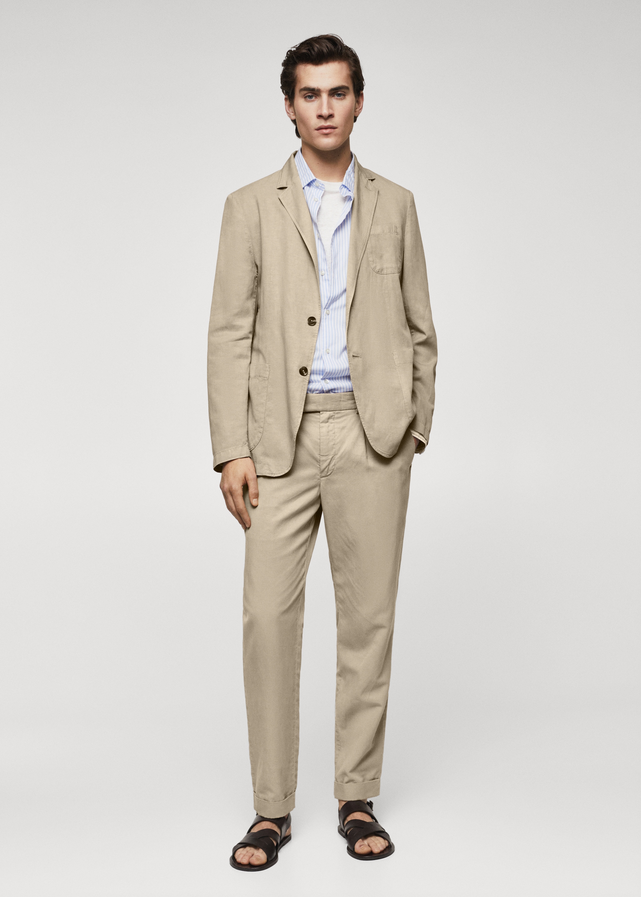Tapered-fit pleated trousers - General plane