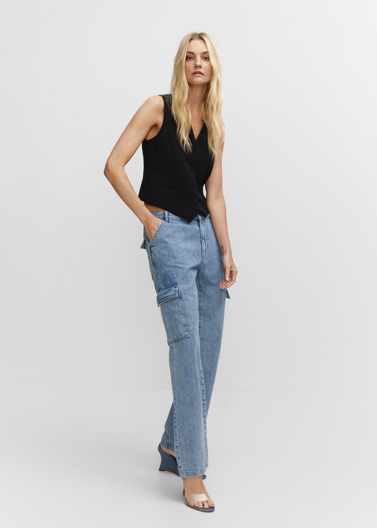 Jeans-Sandale mit Vinyl - Allgemeine Ansicht