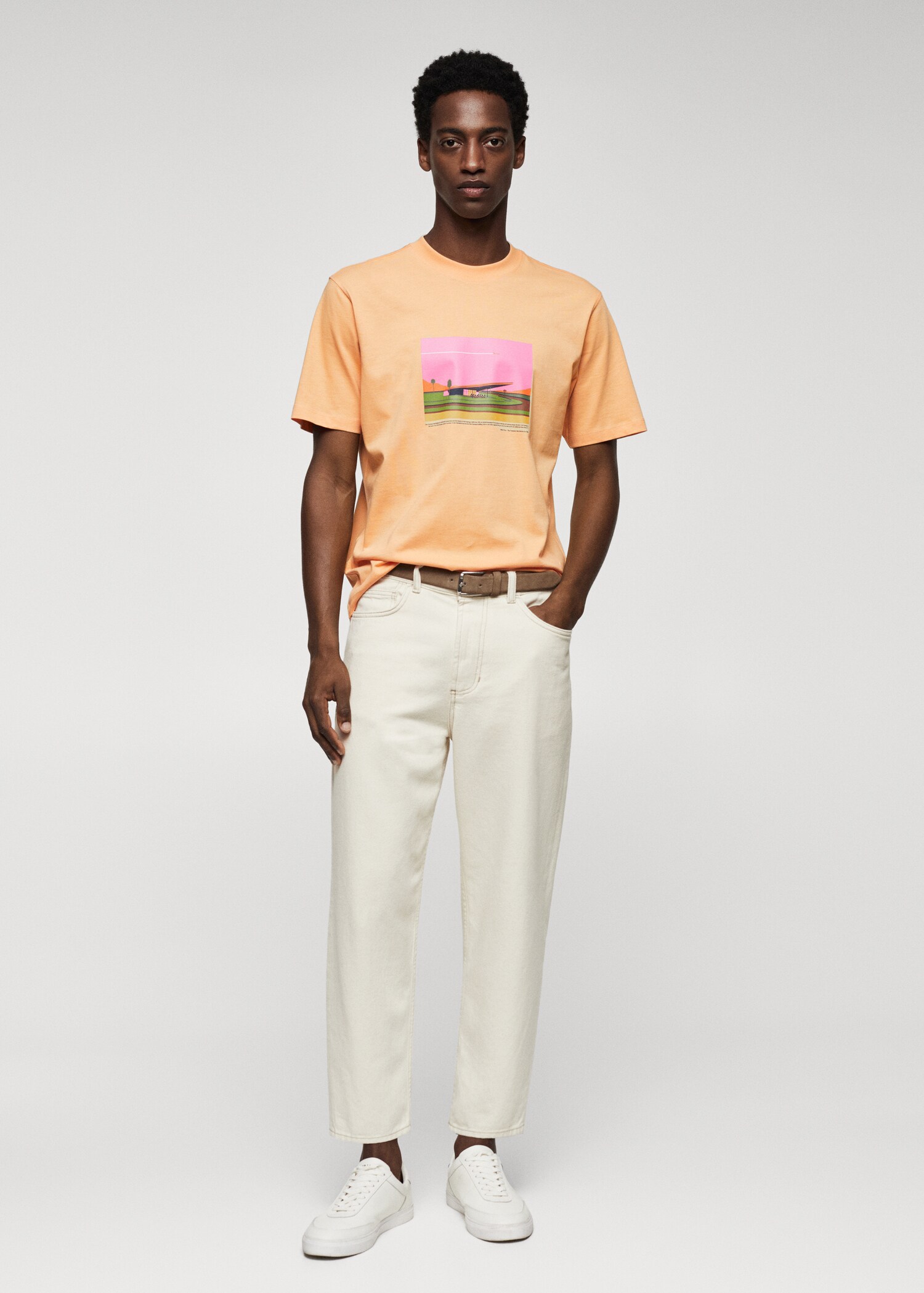 T-shirt 100 % coton imprimé - Plan général