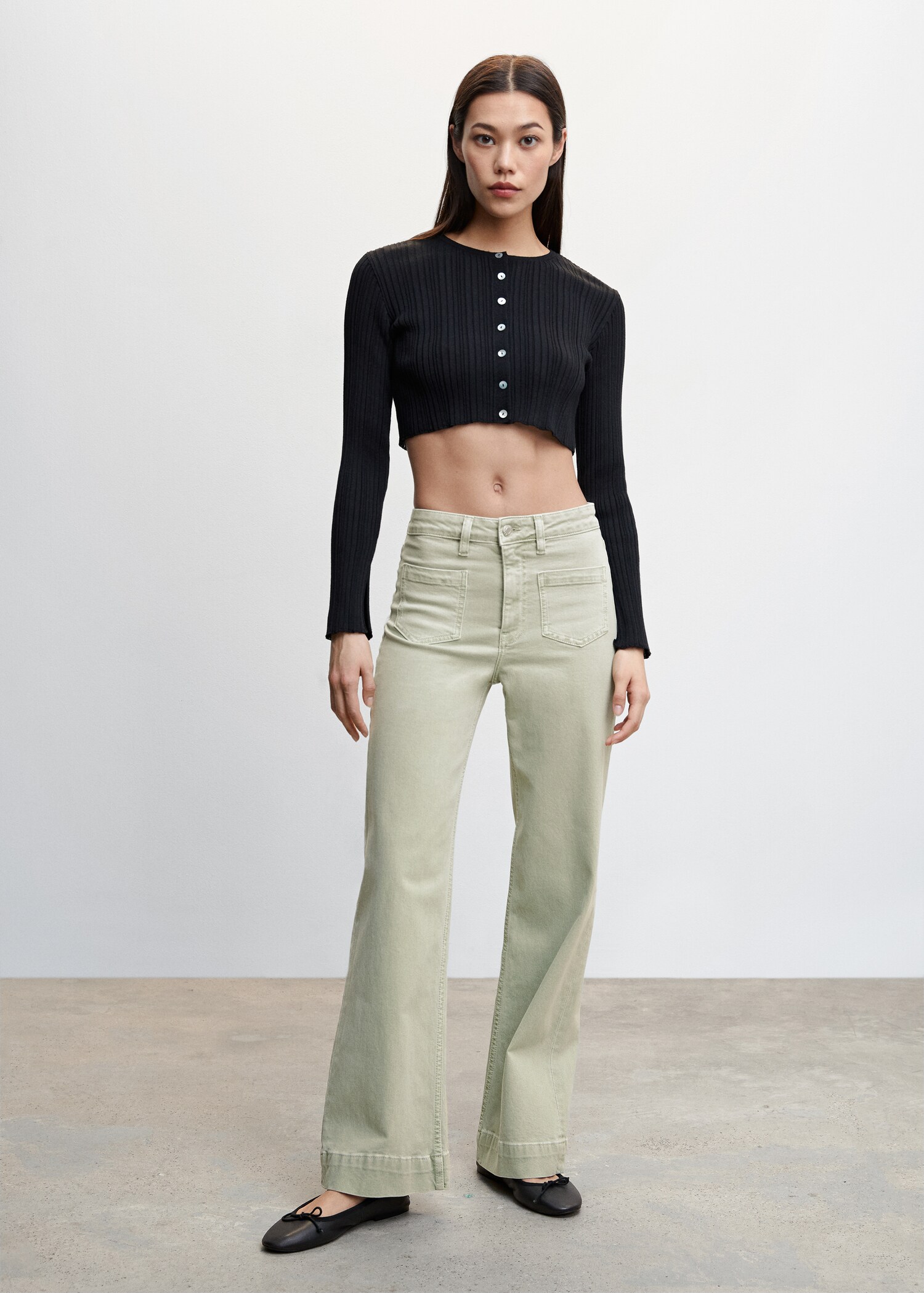 Wideleg jeans with pockets - General plane