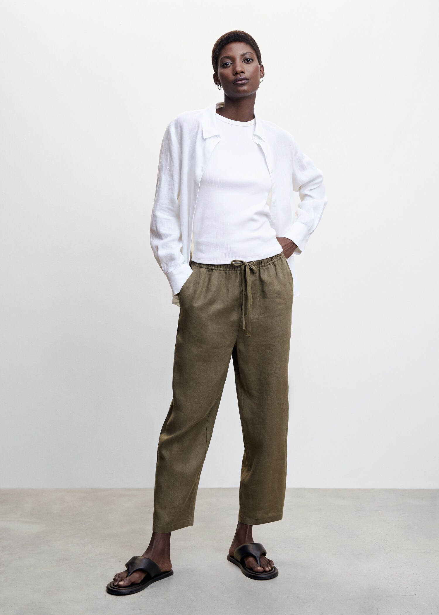 Pantalón 100% lino - Plano general