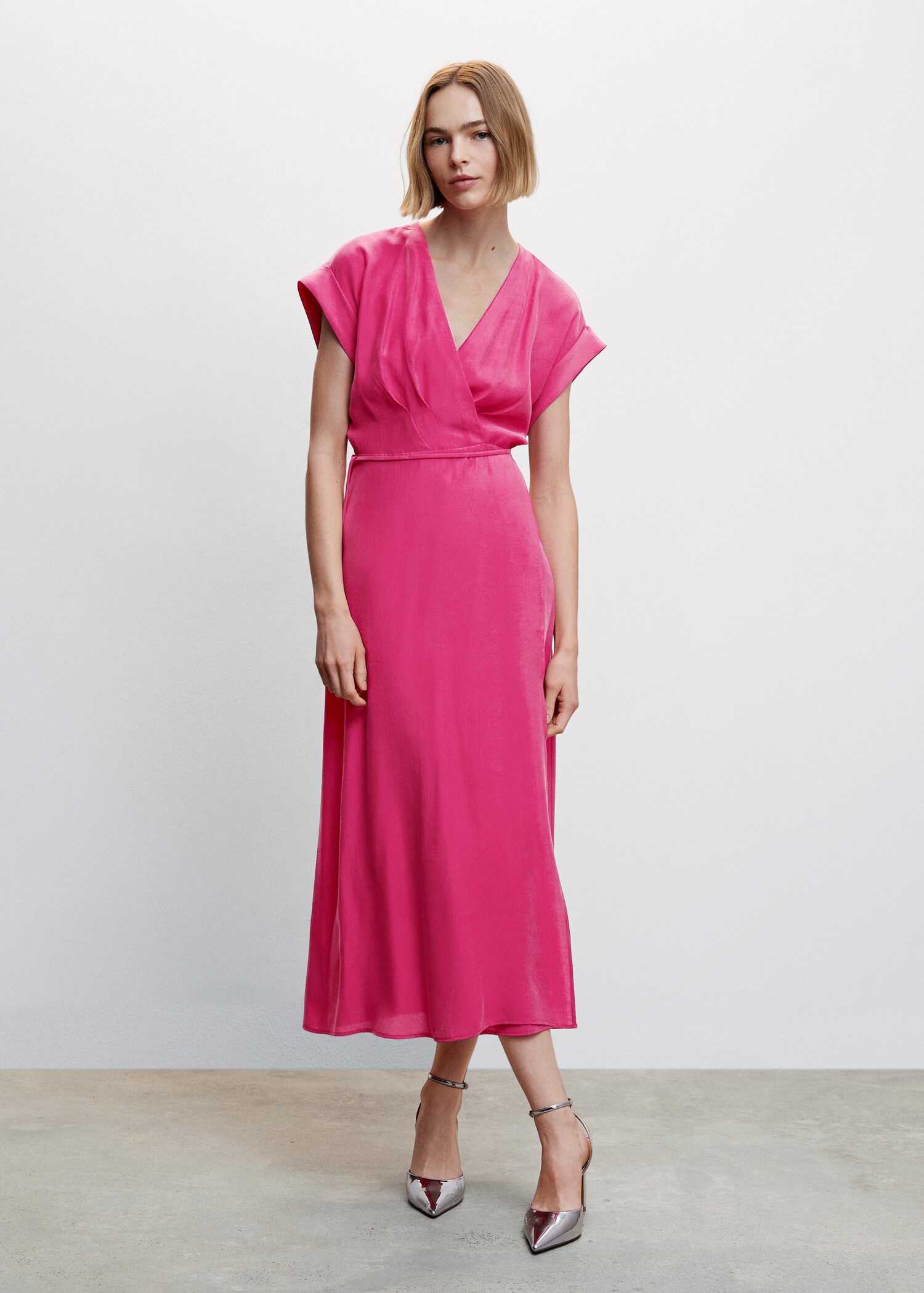 Vestido cruzado modal - Plano general
