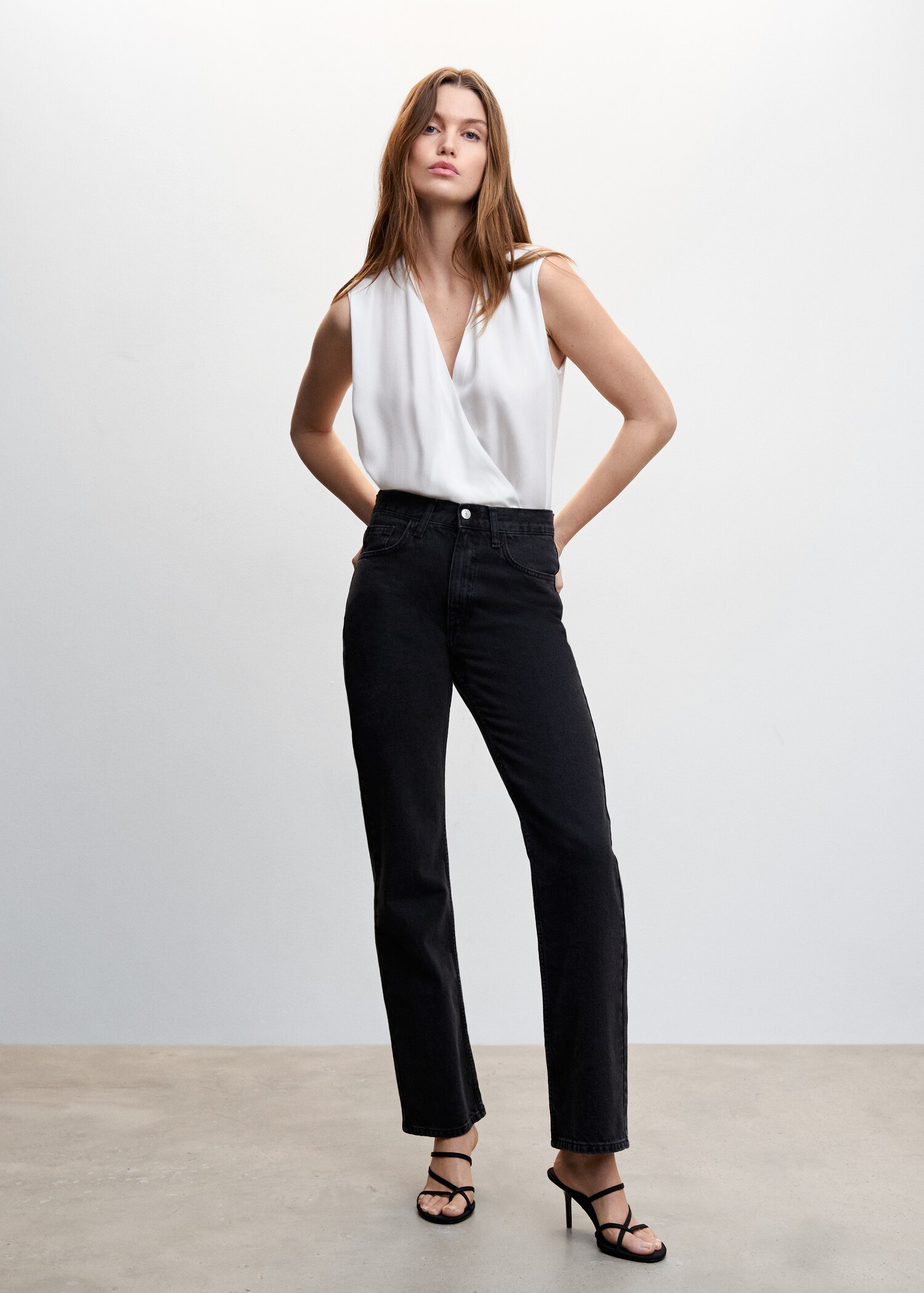 Lyocell wrap blouse - General plane