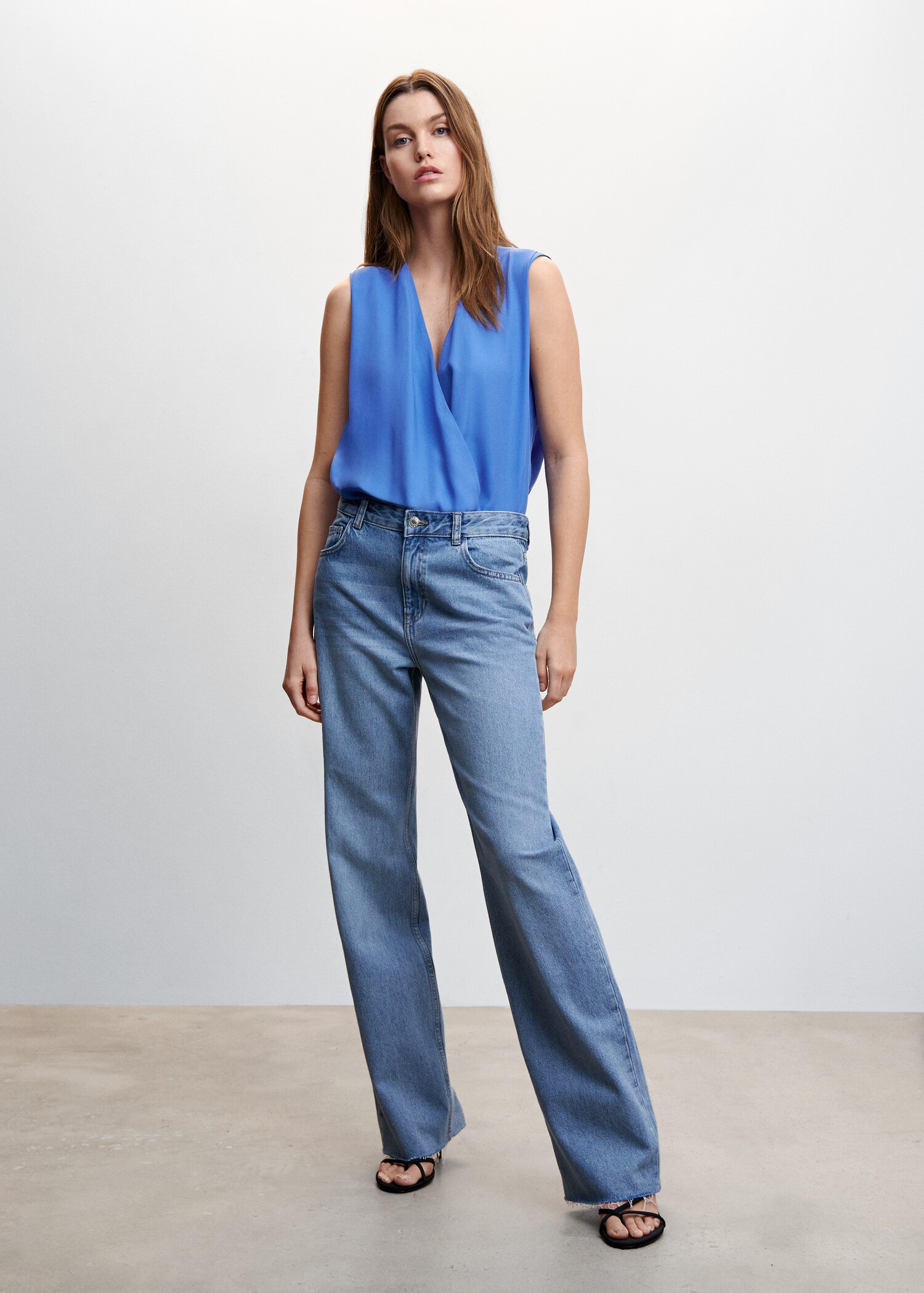 Lyocell wrap blouse - General plane