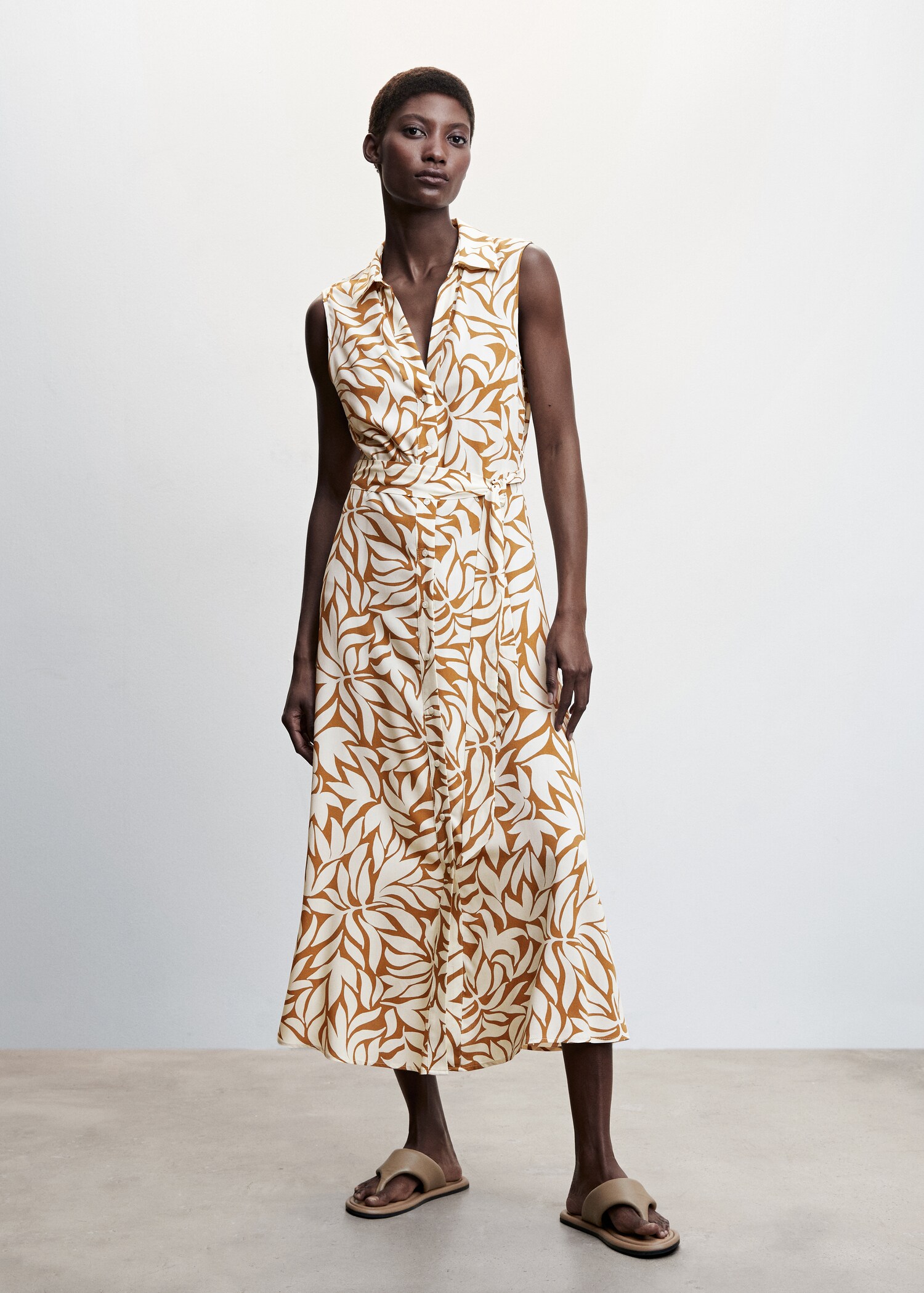 Floral shirt dress - General plane