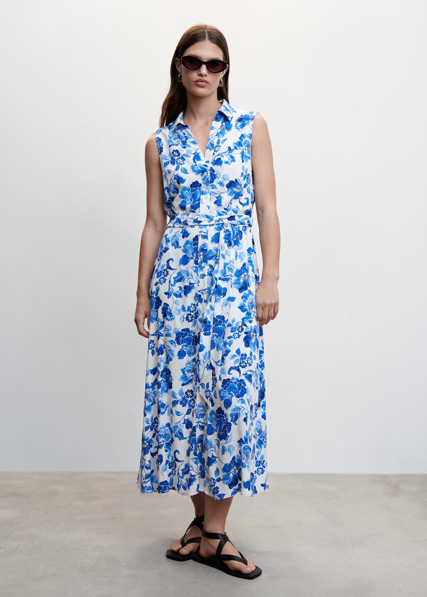 Floral shirt dress - General plane