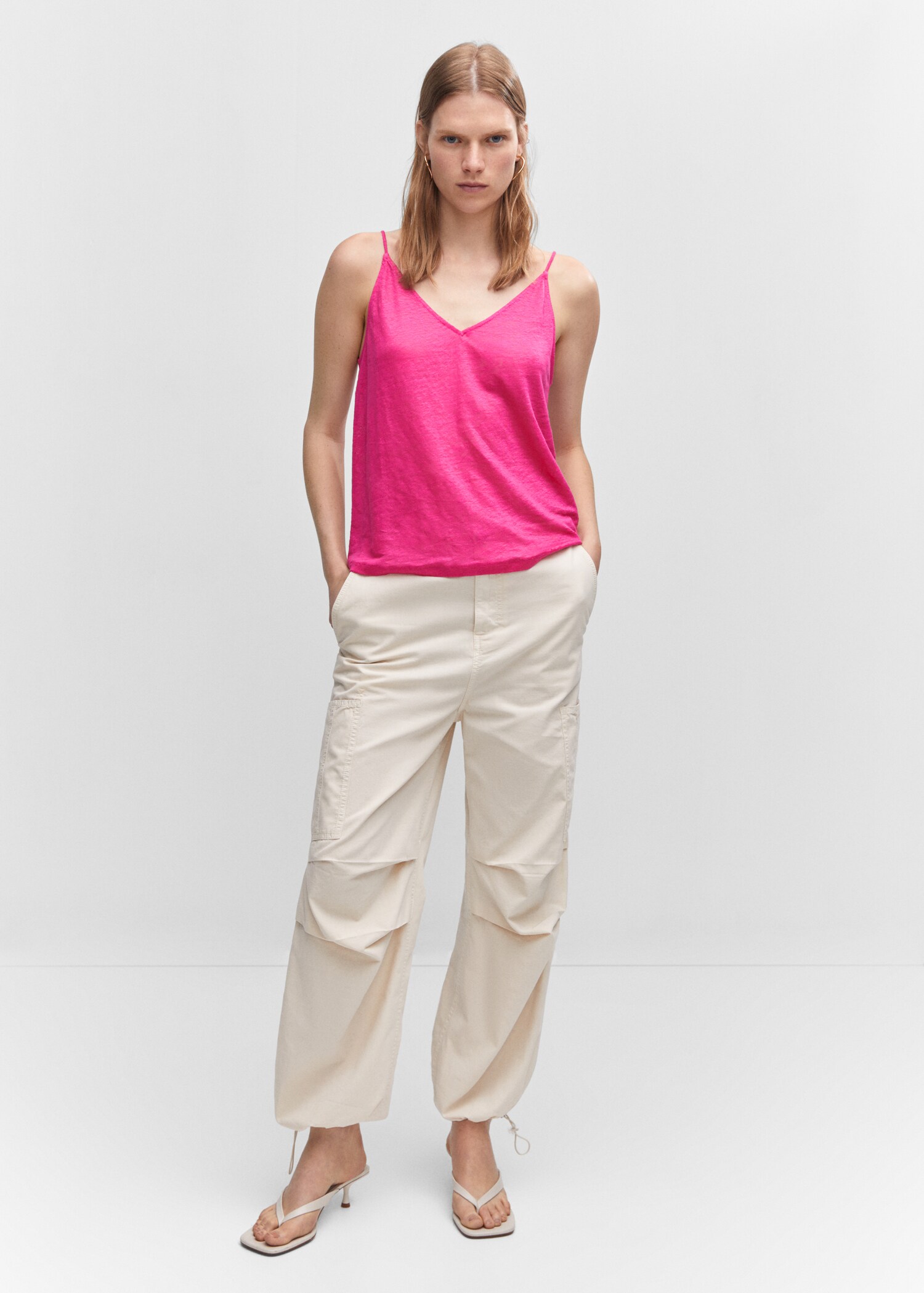 Top tirantes lino - Plano general