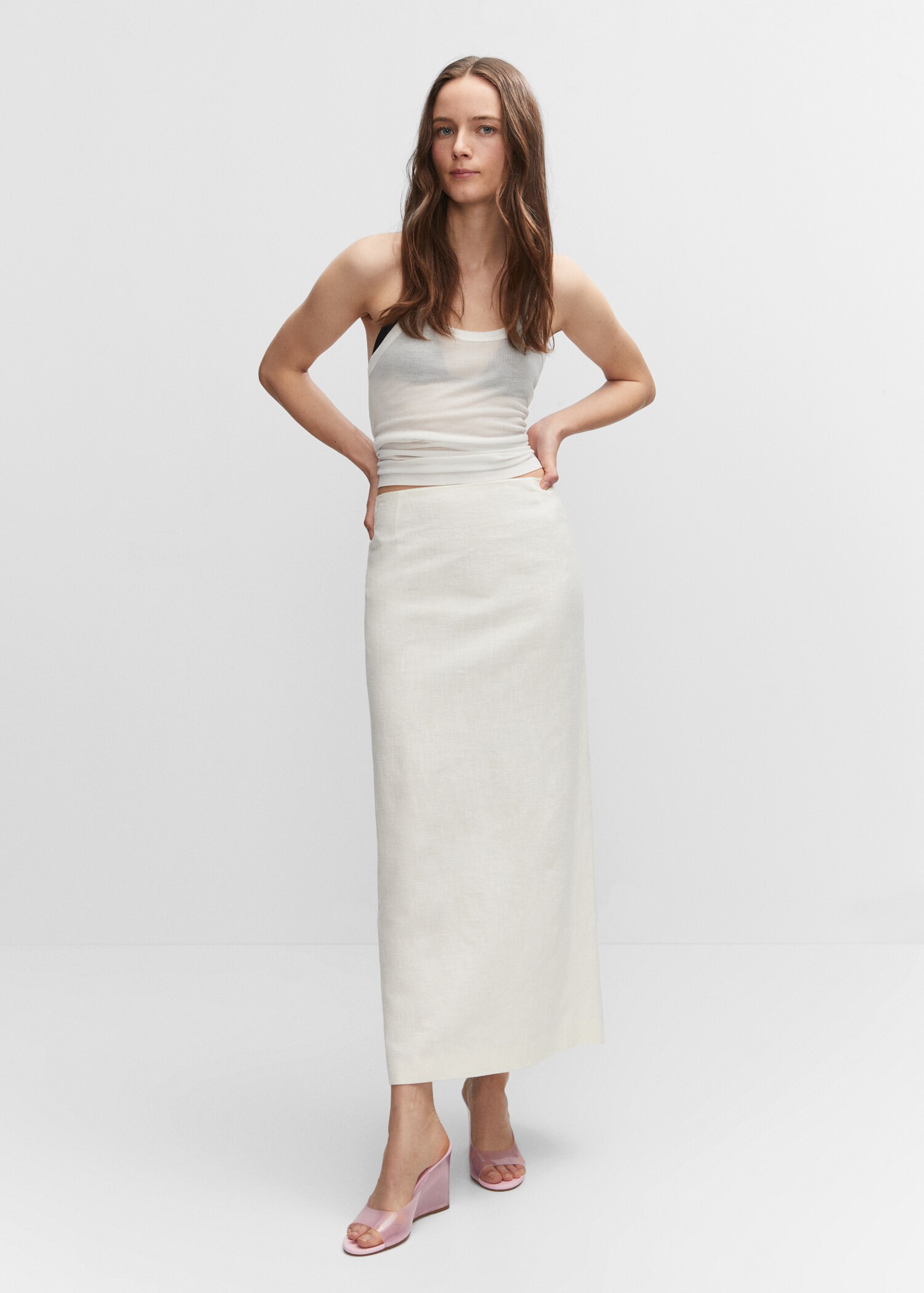 Slit long skirt - General plane