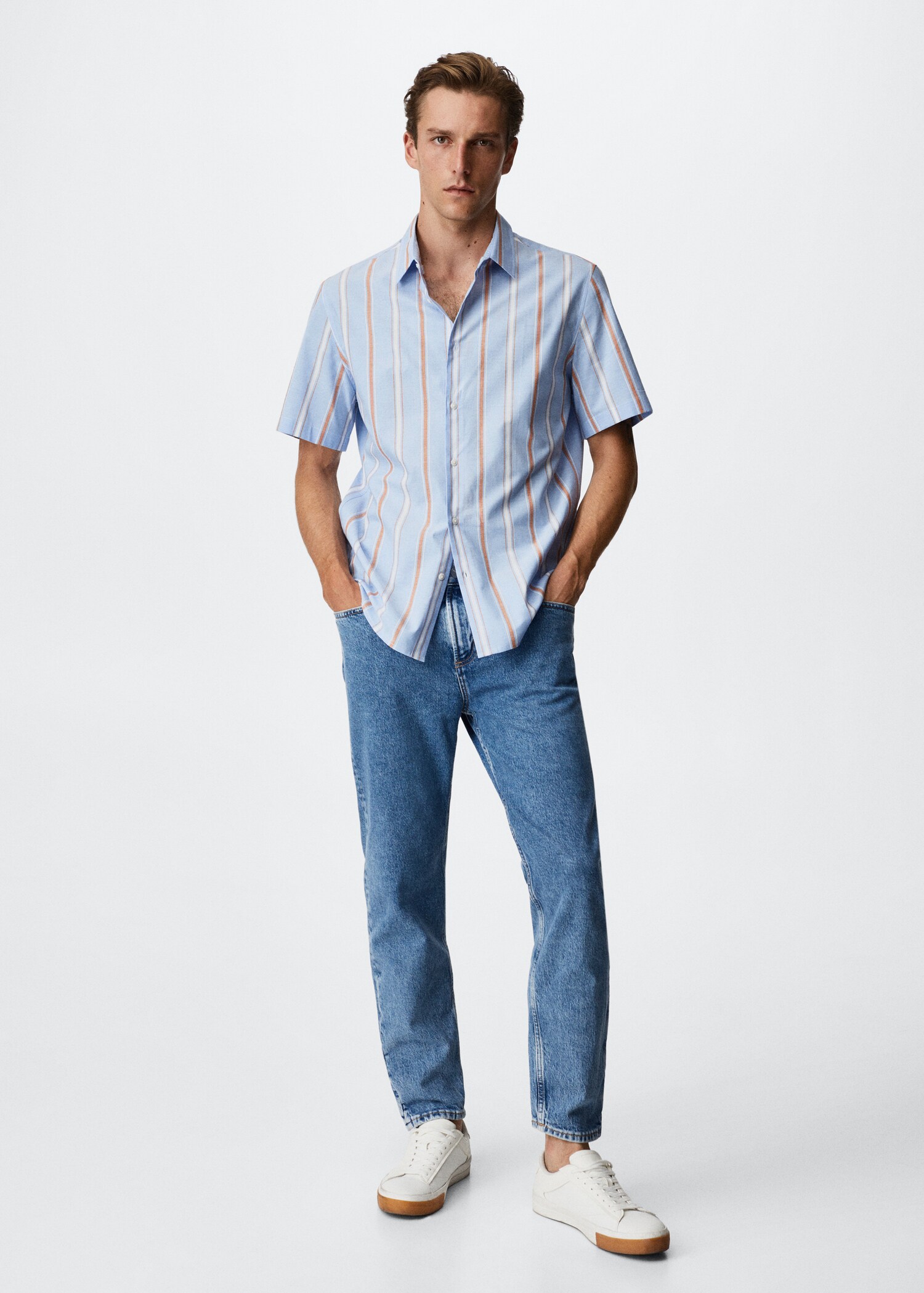 Camicia elegante cotone righe - Piano generale