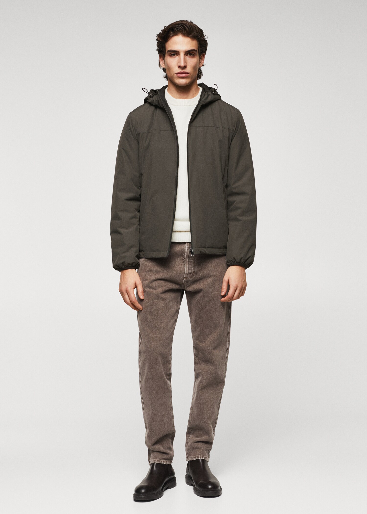 Jaqueta impermeable caputxa - Pla general