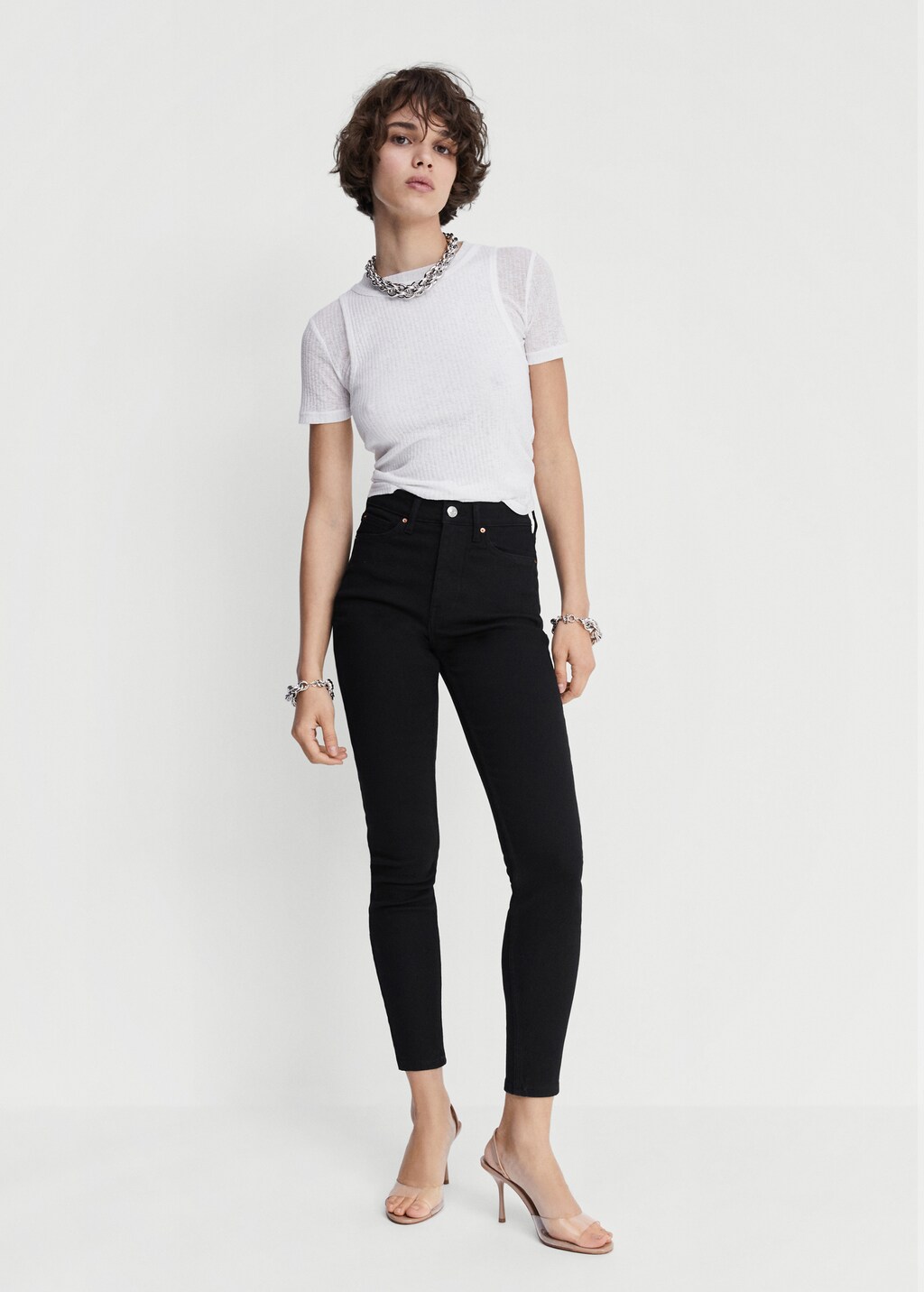Black high rise skinny jeans outlet