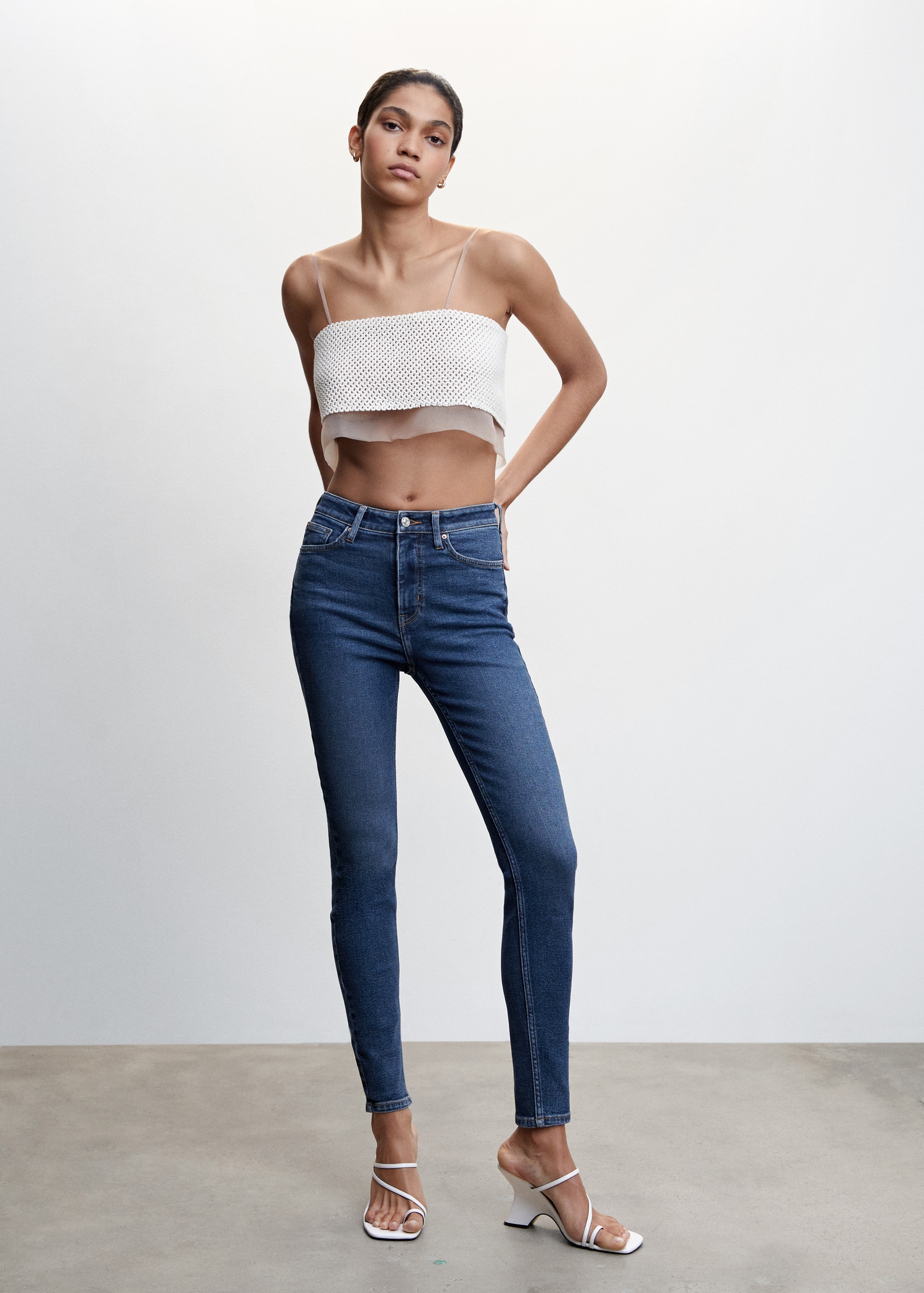 High-rise skinny jeans - General plane