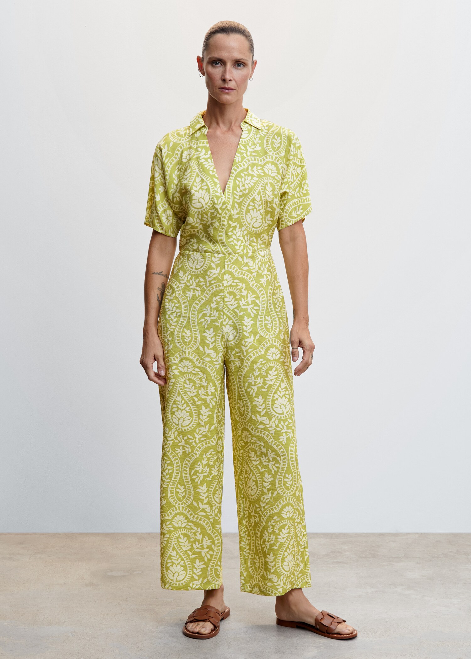 Printed wrap jumpsuit - General plane