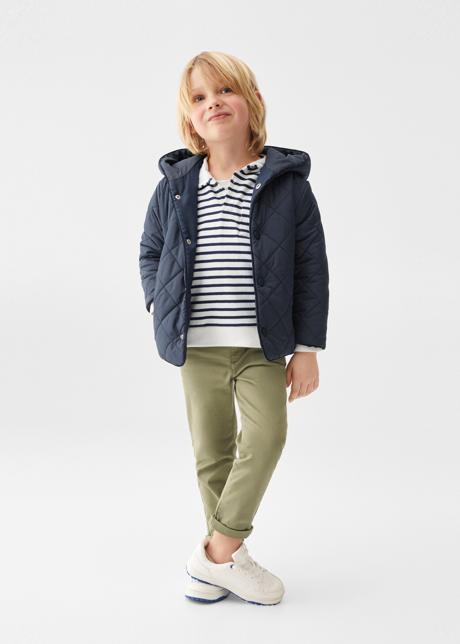 Rhombus quilted jacket - General plane