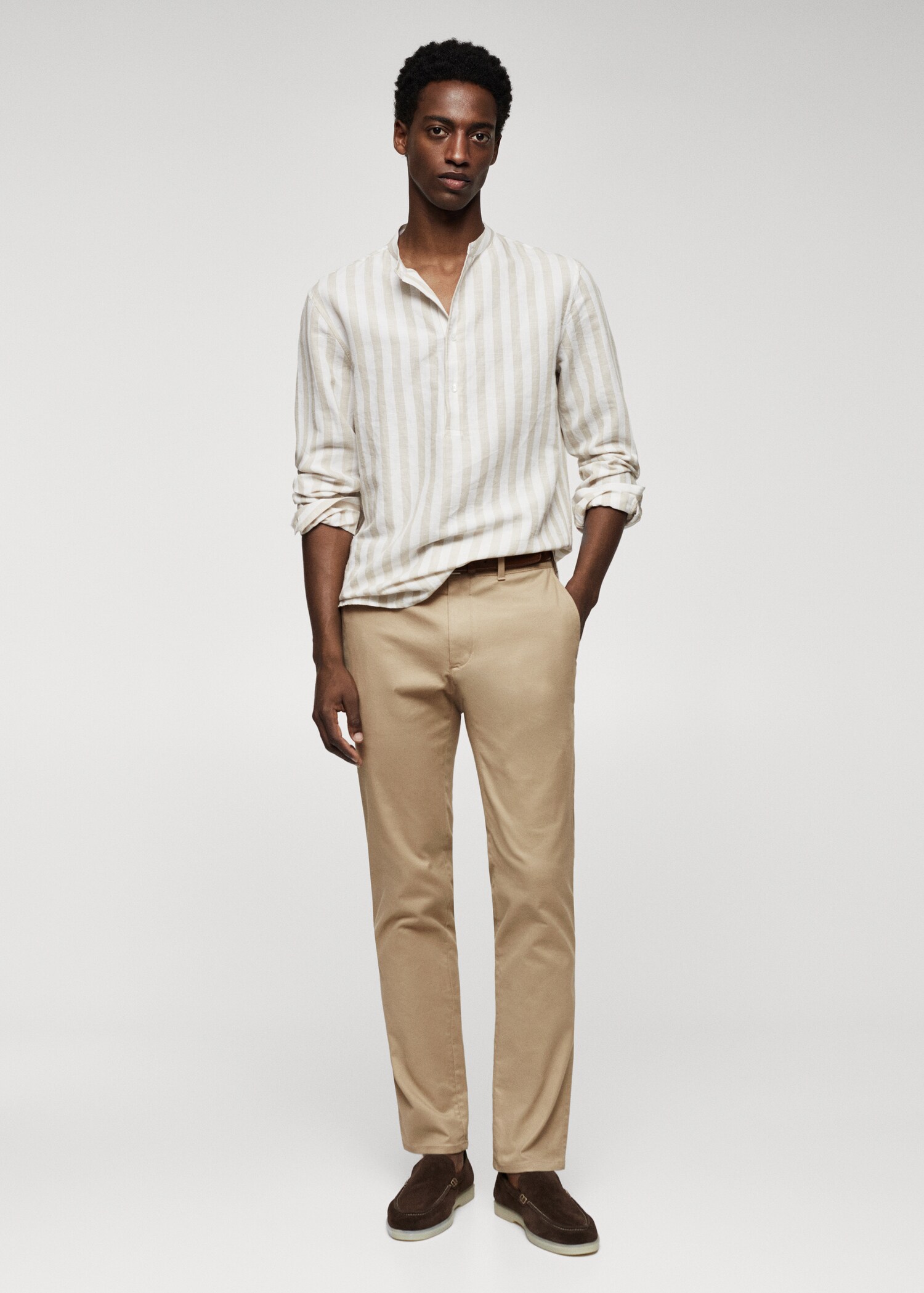 Keprové kalhoty chino slim fit - Celkový náhled