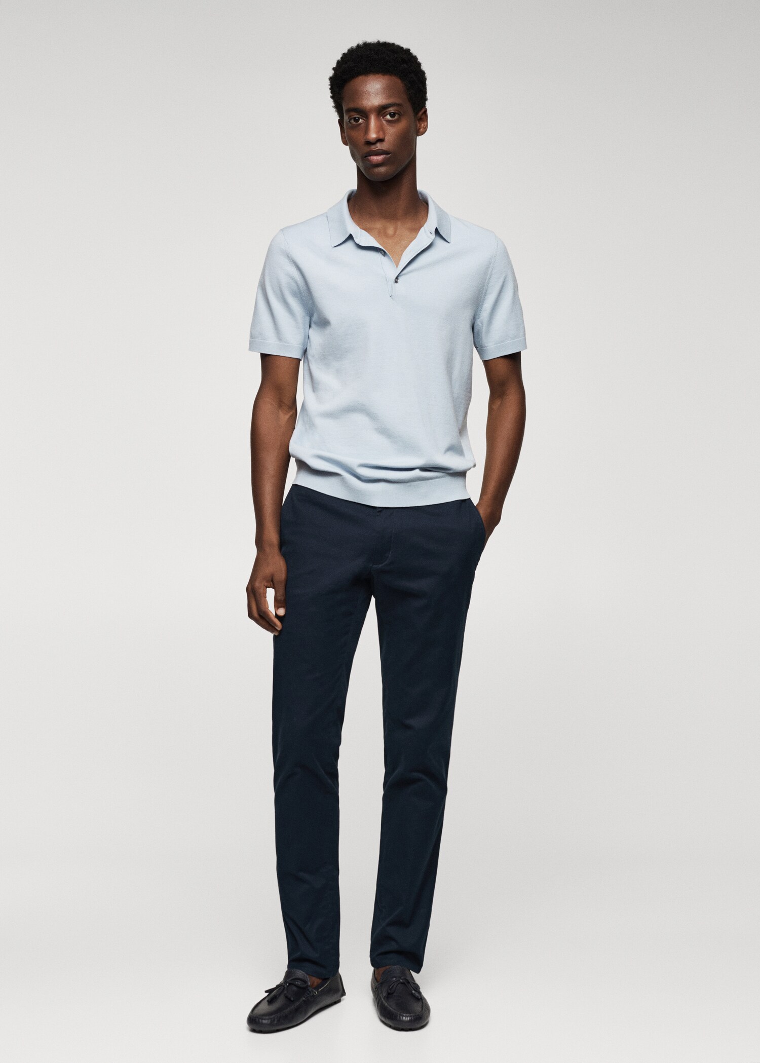 Keprové kalhoty chino slim fit - Celkový náhled