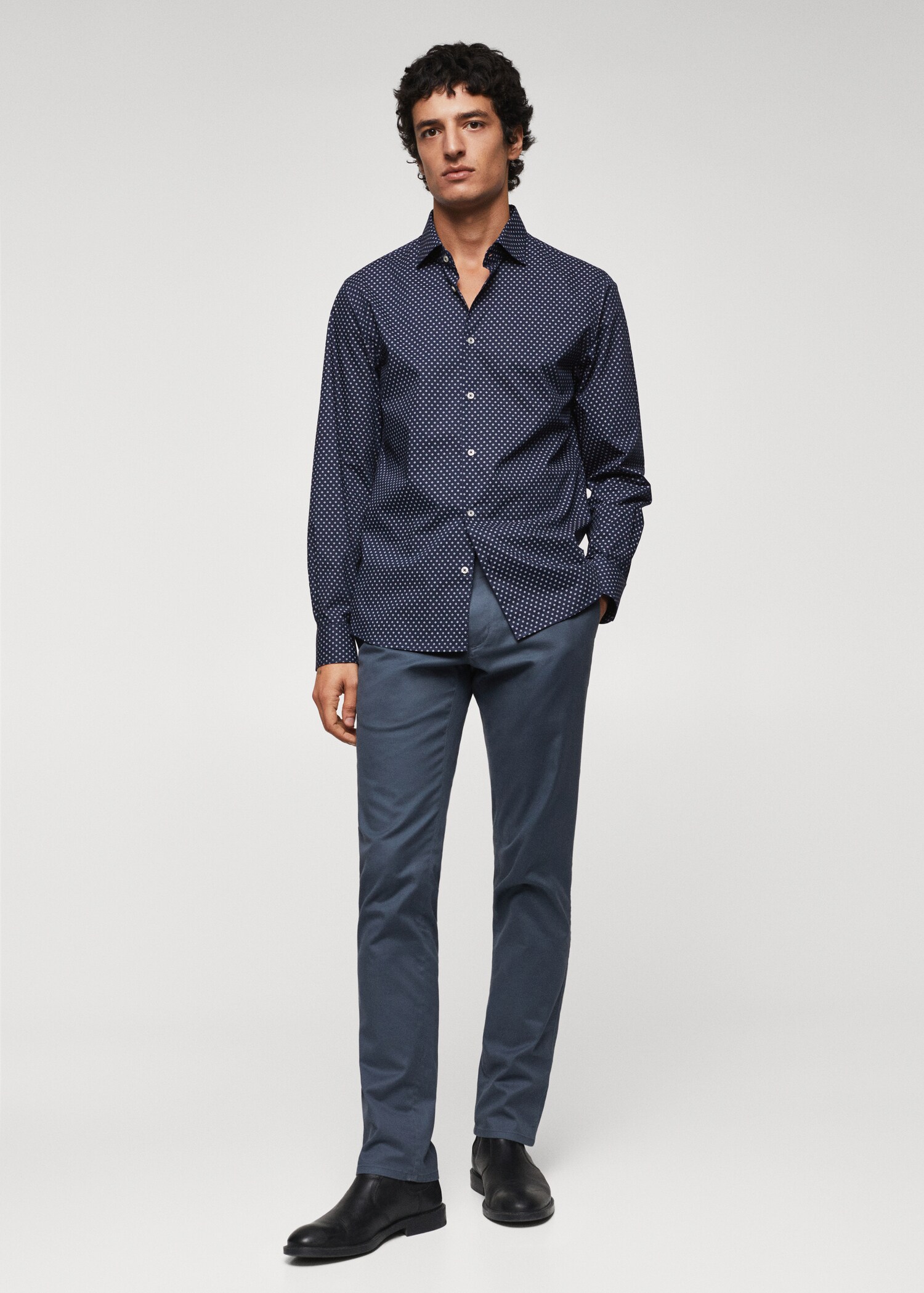 Camisa slim fit estampada - Plano general