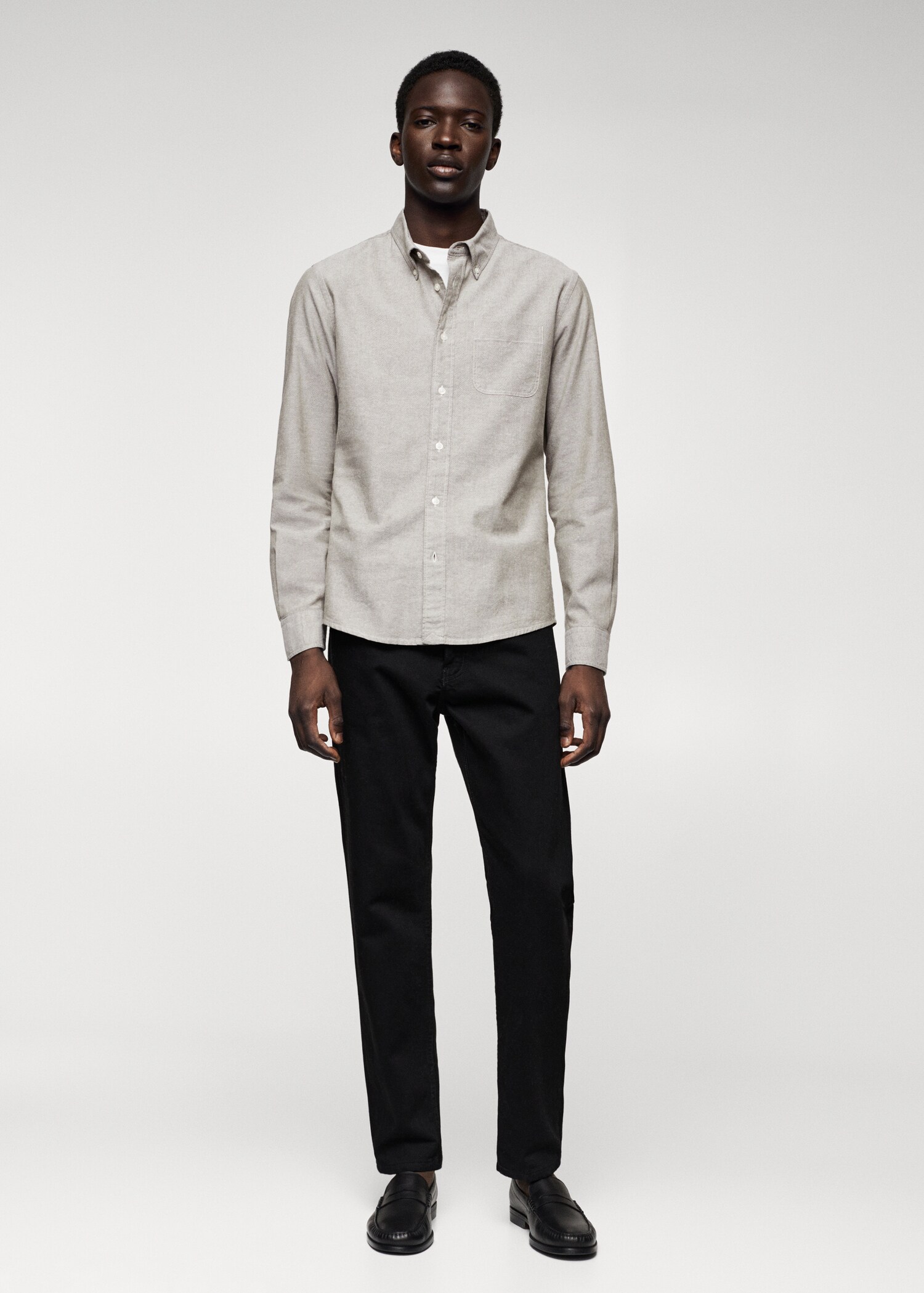 Regular Fit-Hemd aus Oxfordgewebe - Allgemeine Ansicht