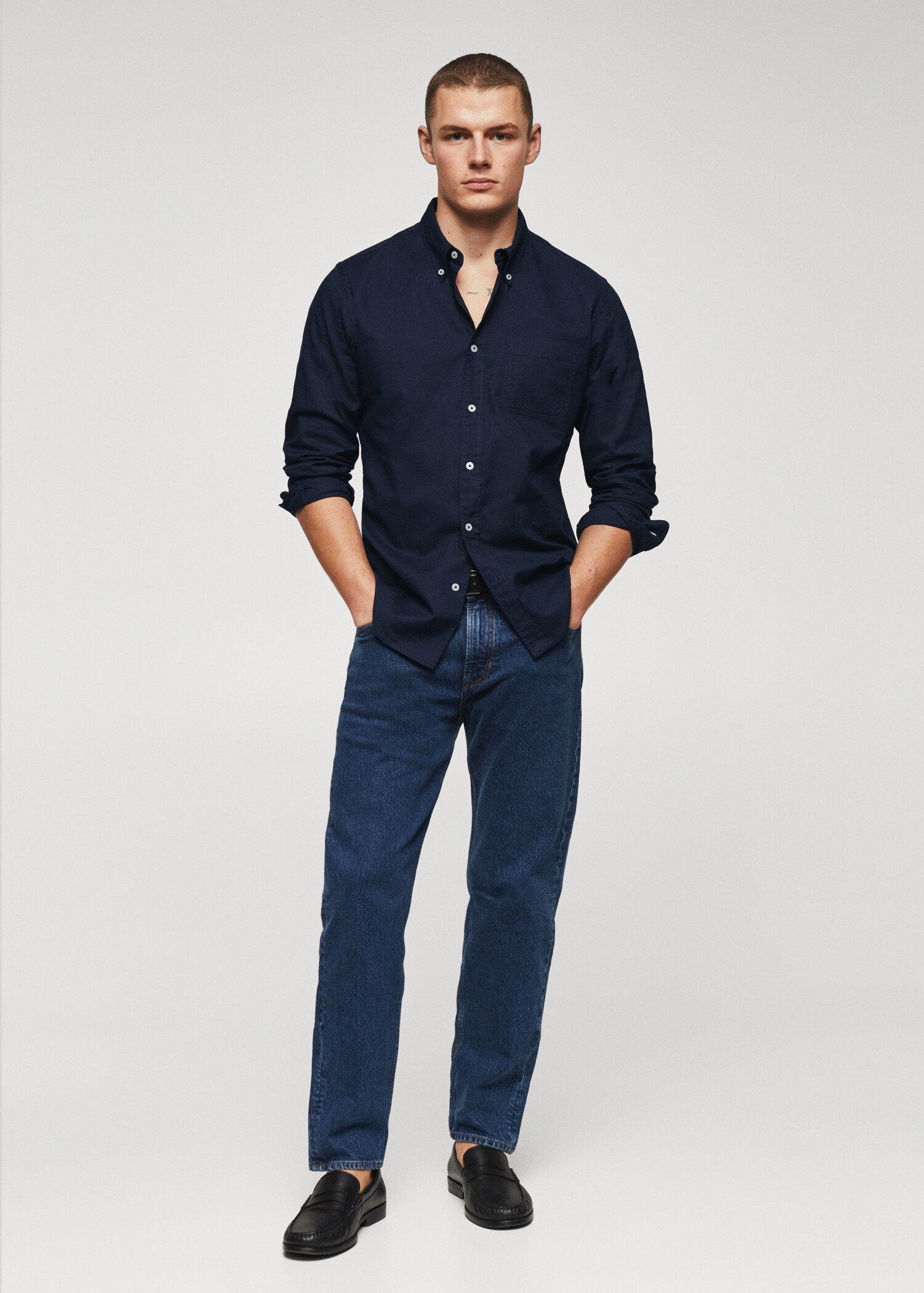 Regular fit Oxford cotton shirt - General plane