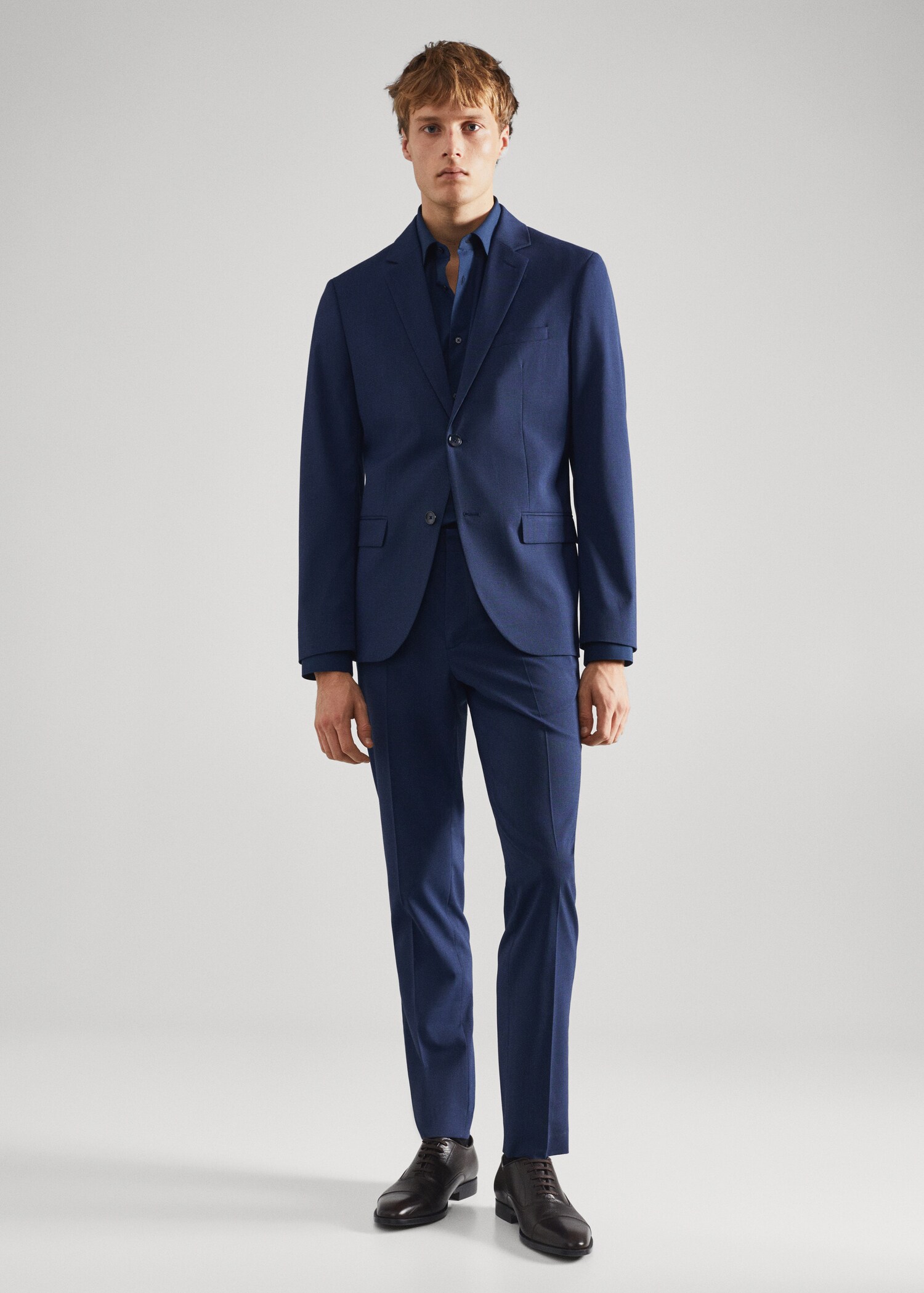 Kostymskjorta slim fit bomullsstretch - Allmän bild