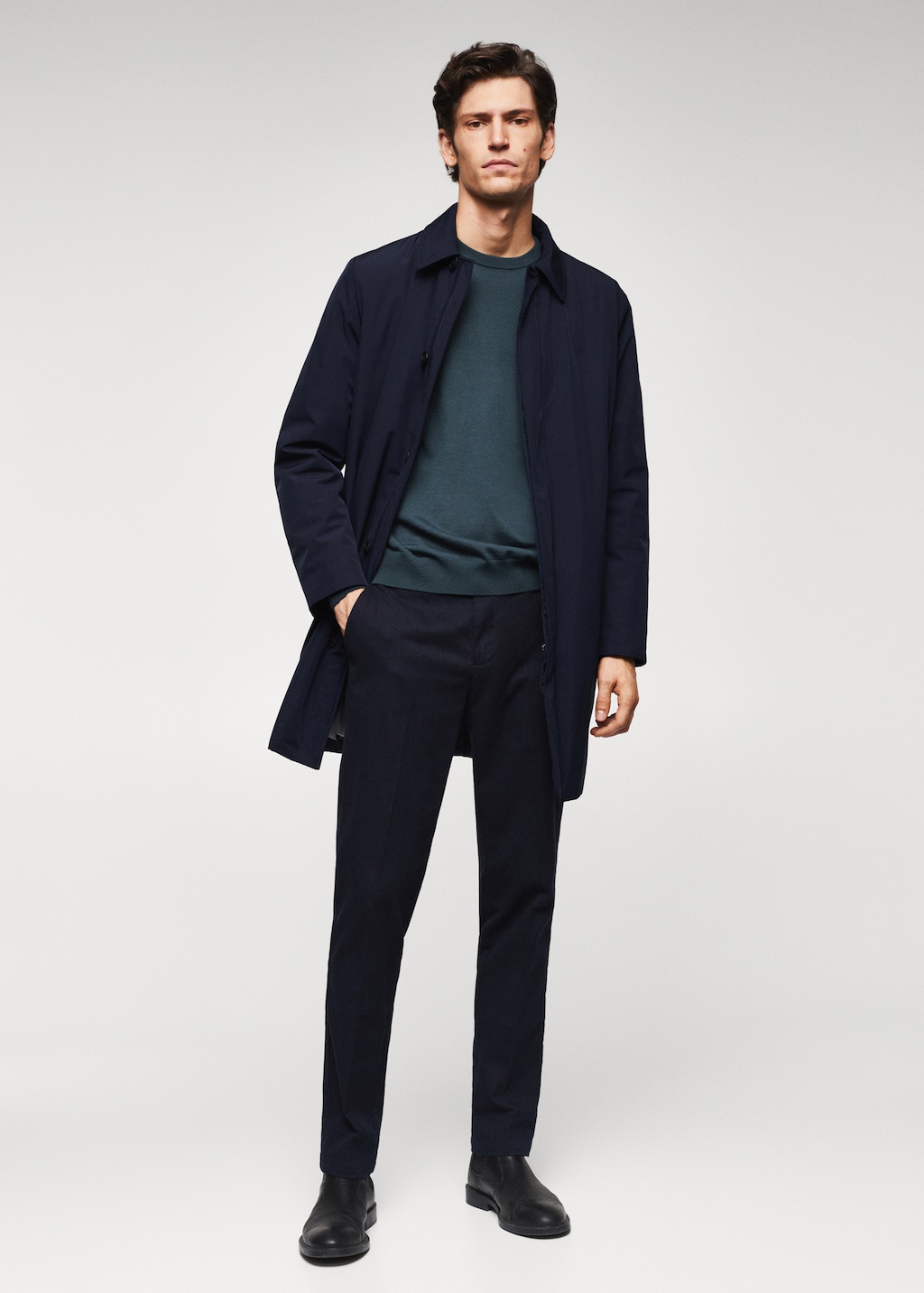 Mens quilted trench coat discount