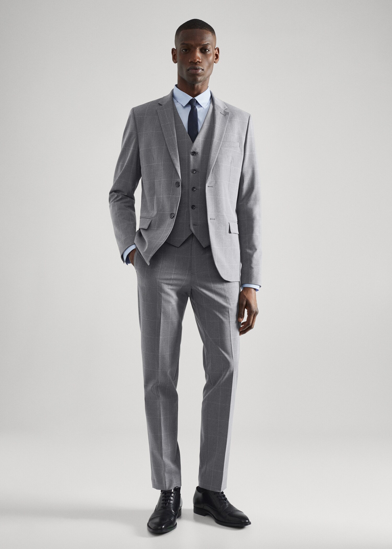 Super slim-fit suit waistcoat - General plane