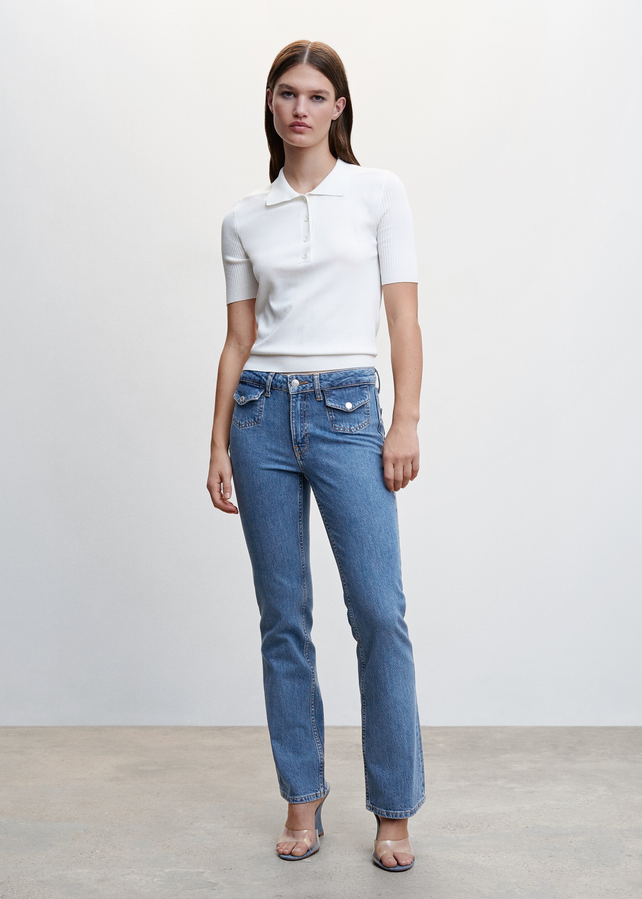 Flared jeans with pocket - General plane