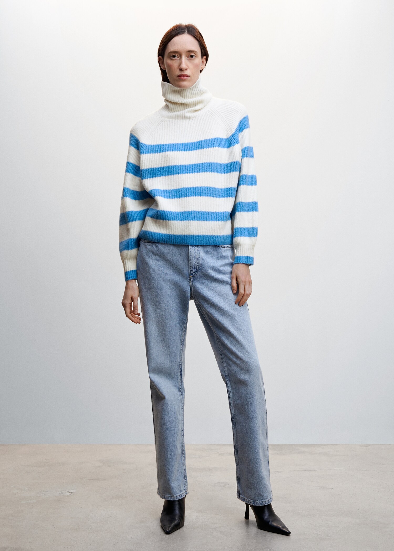 Striped turtleneck sweater - General plane