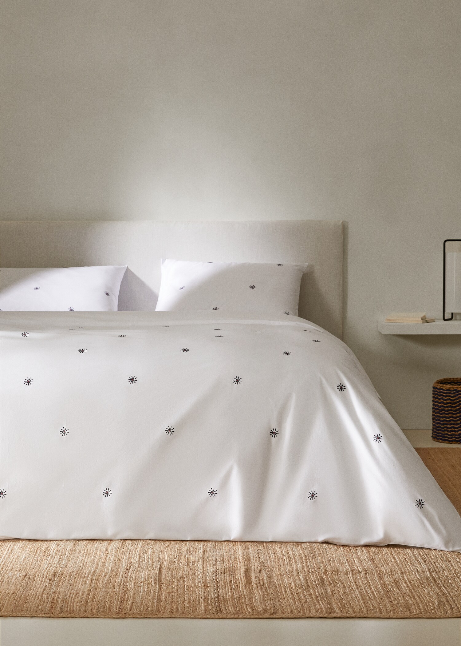 Geborduurd dekbedovertrek Bed 135 cm - Overzichtstekening