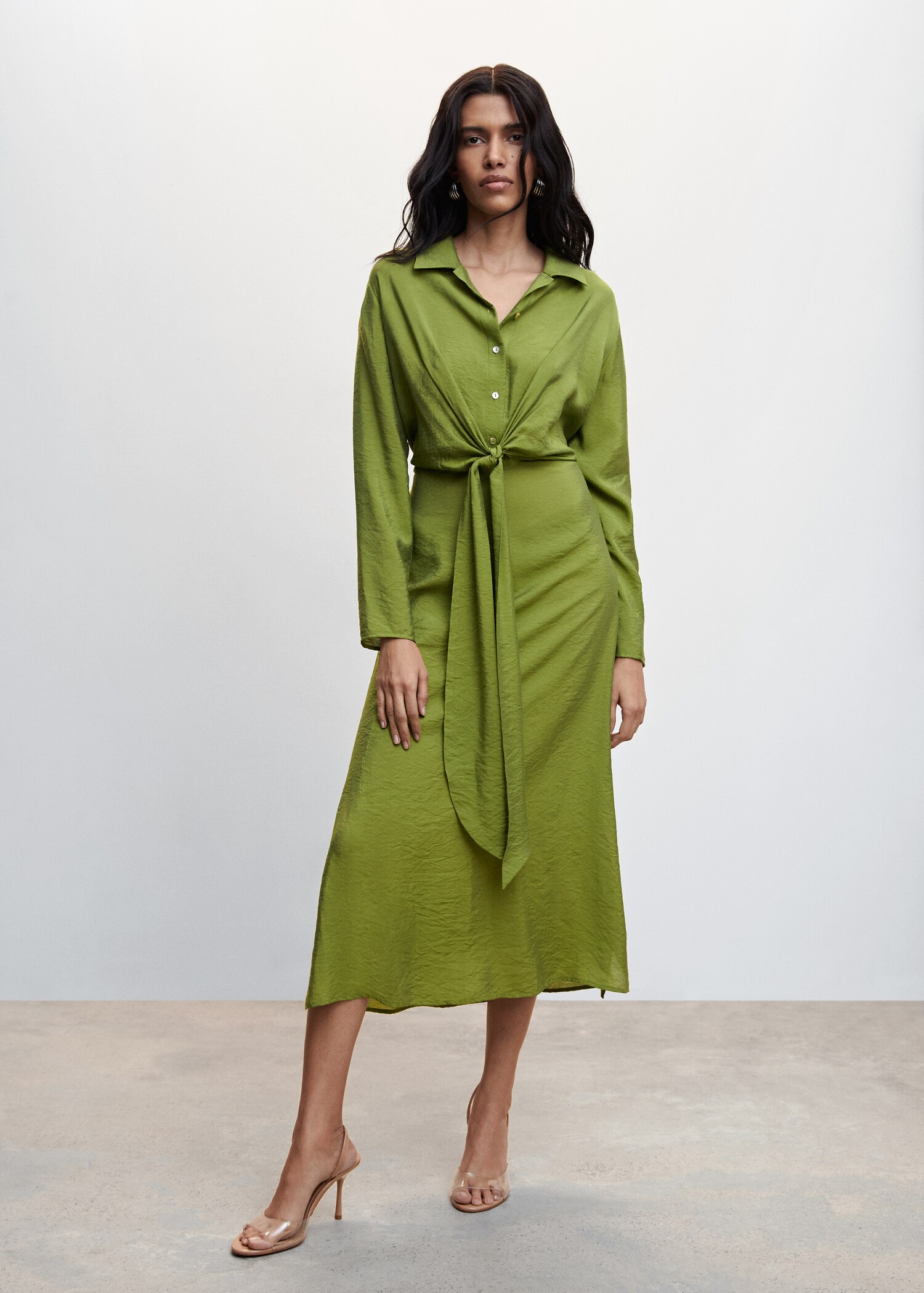 Knot detail shirt dress - General plane