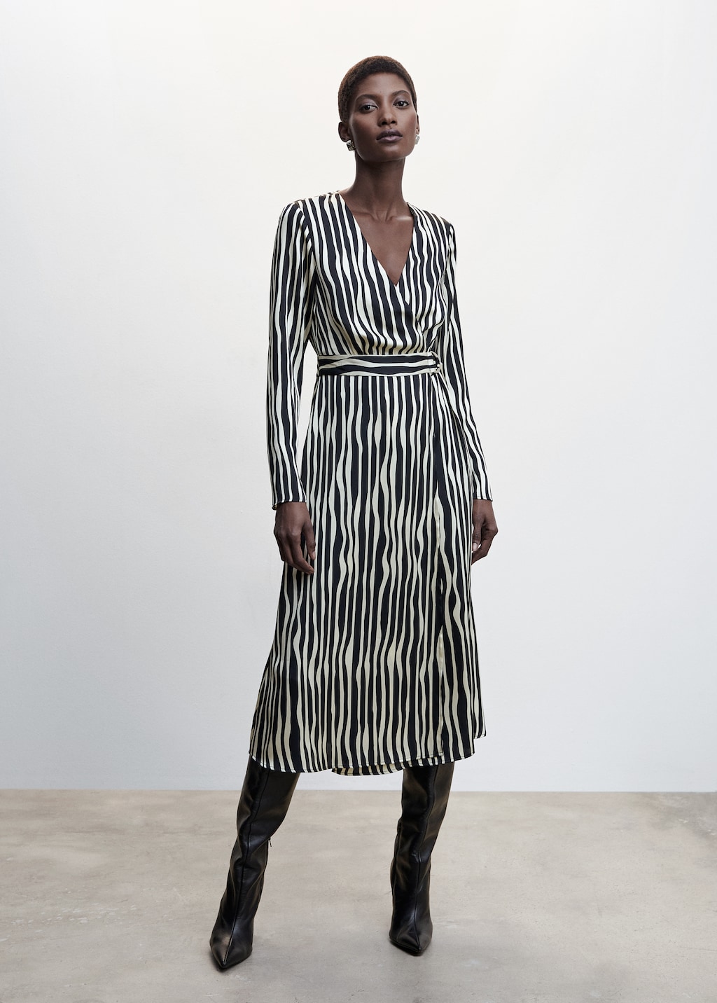 Striped midi dress Women MANGO OUTLET United Kingdom