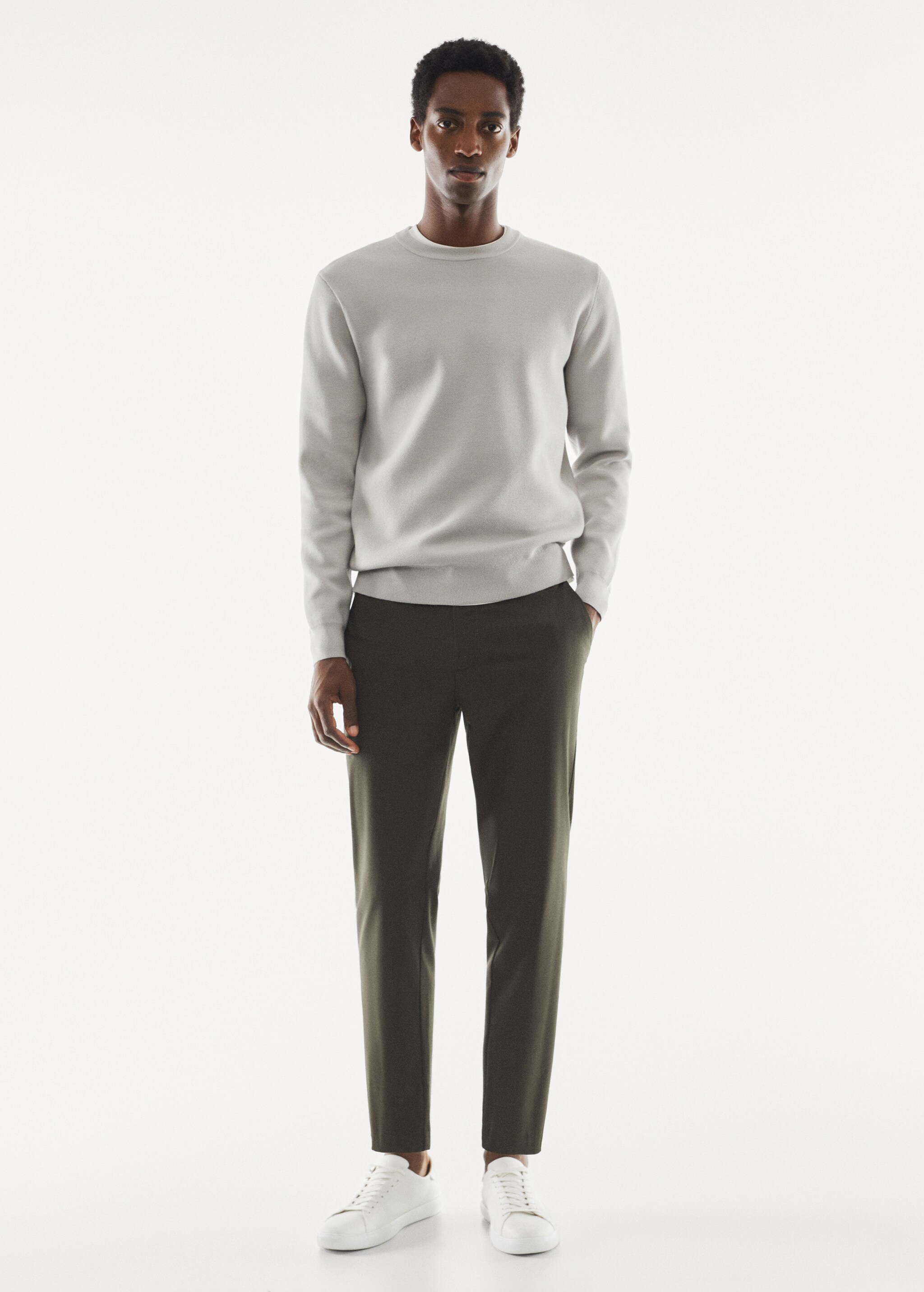 Tapered fit stretch trousers - General plane