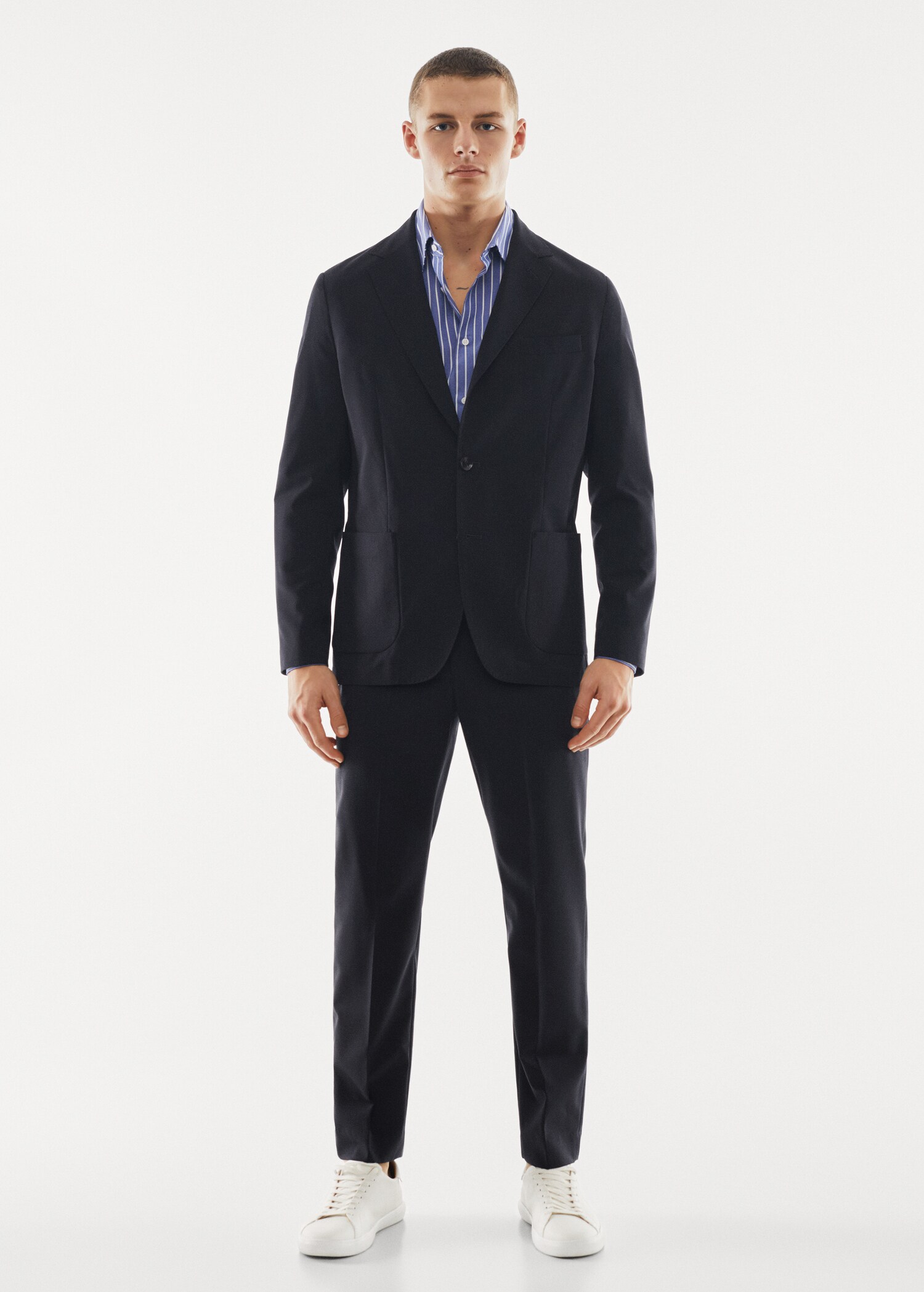 Breathable slim-fit suit pants - General plane