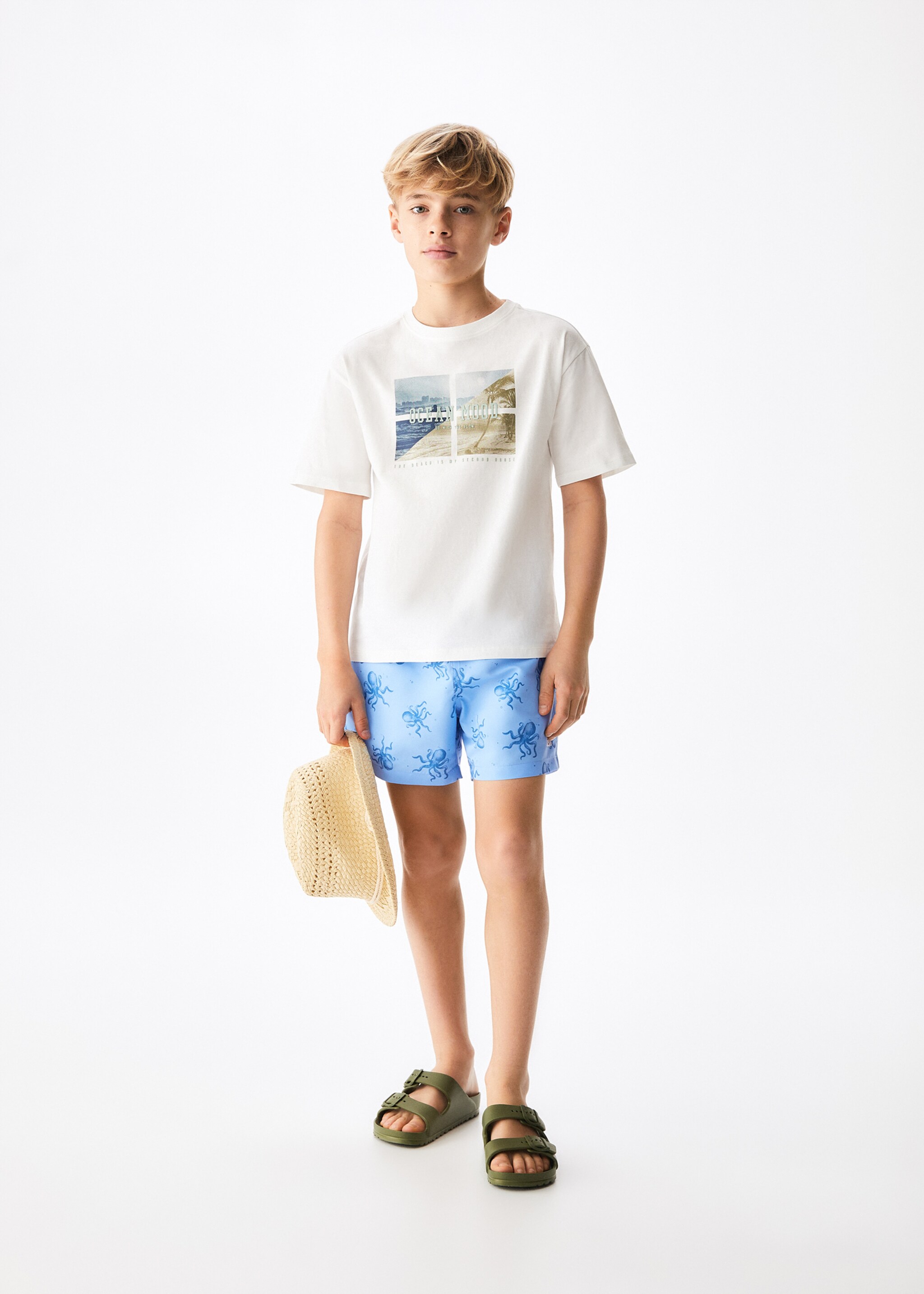 Octopus print swimsuit - General plane