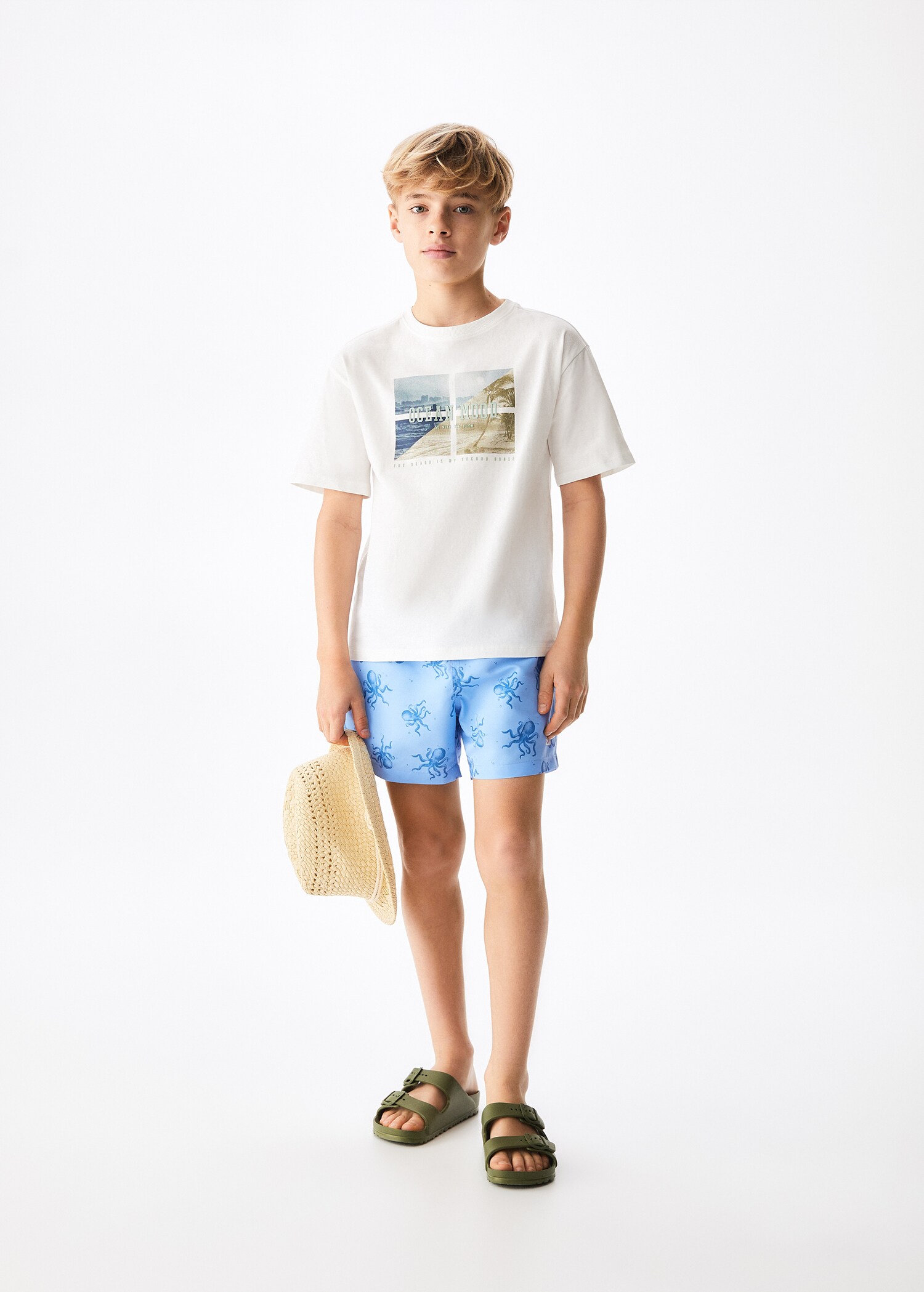 Octopus print swimsuit - General plane