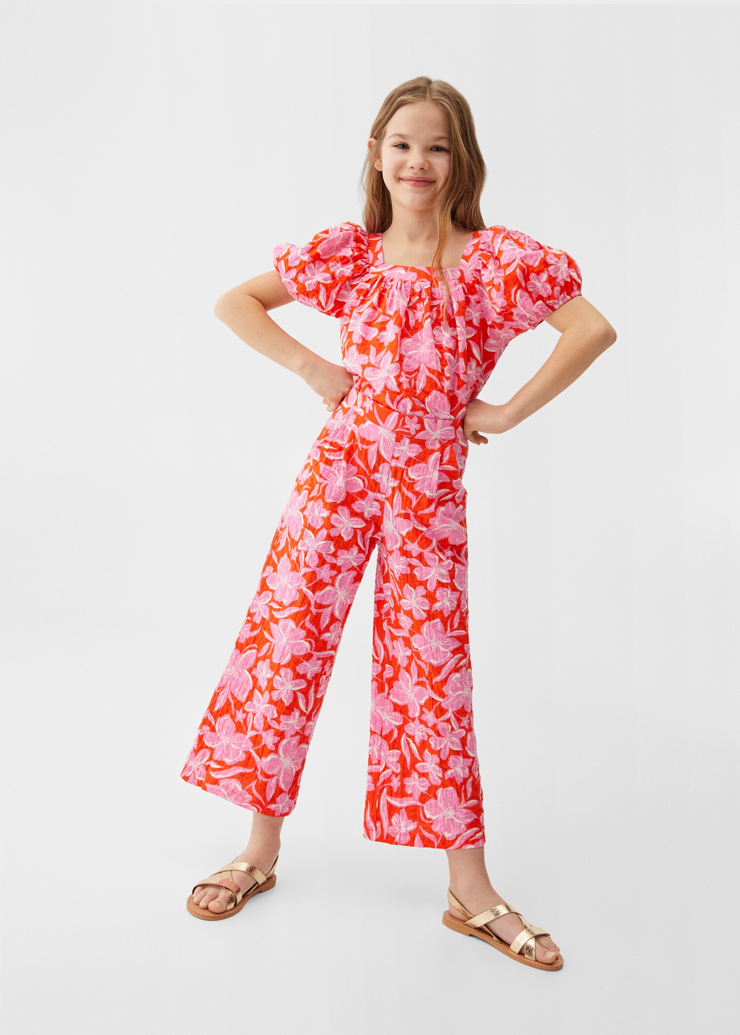 Geblümte Culotte-Hose  - Allgemeine Ansicht
