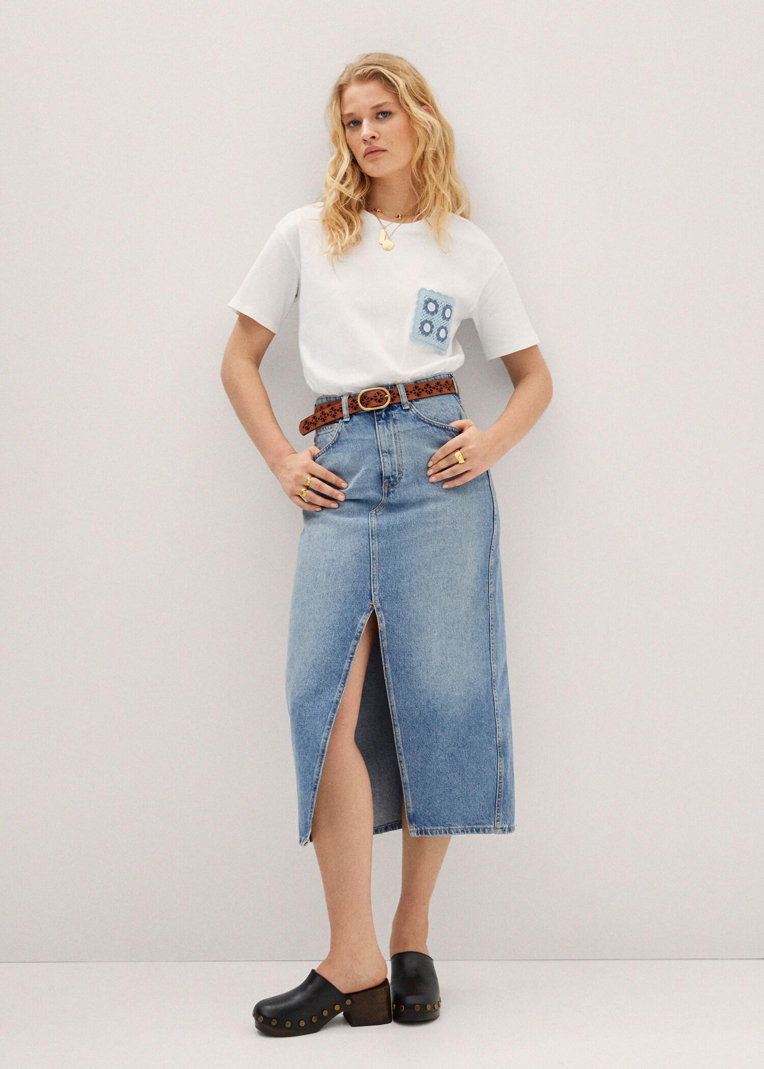 Crochet t-shirt with pocket - General plane