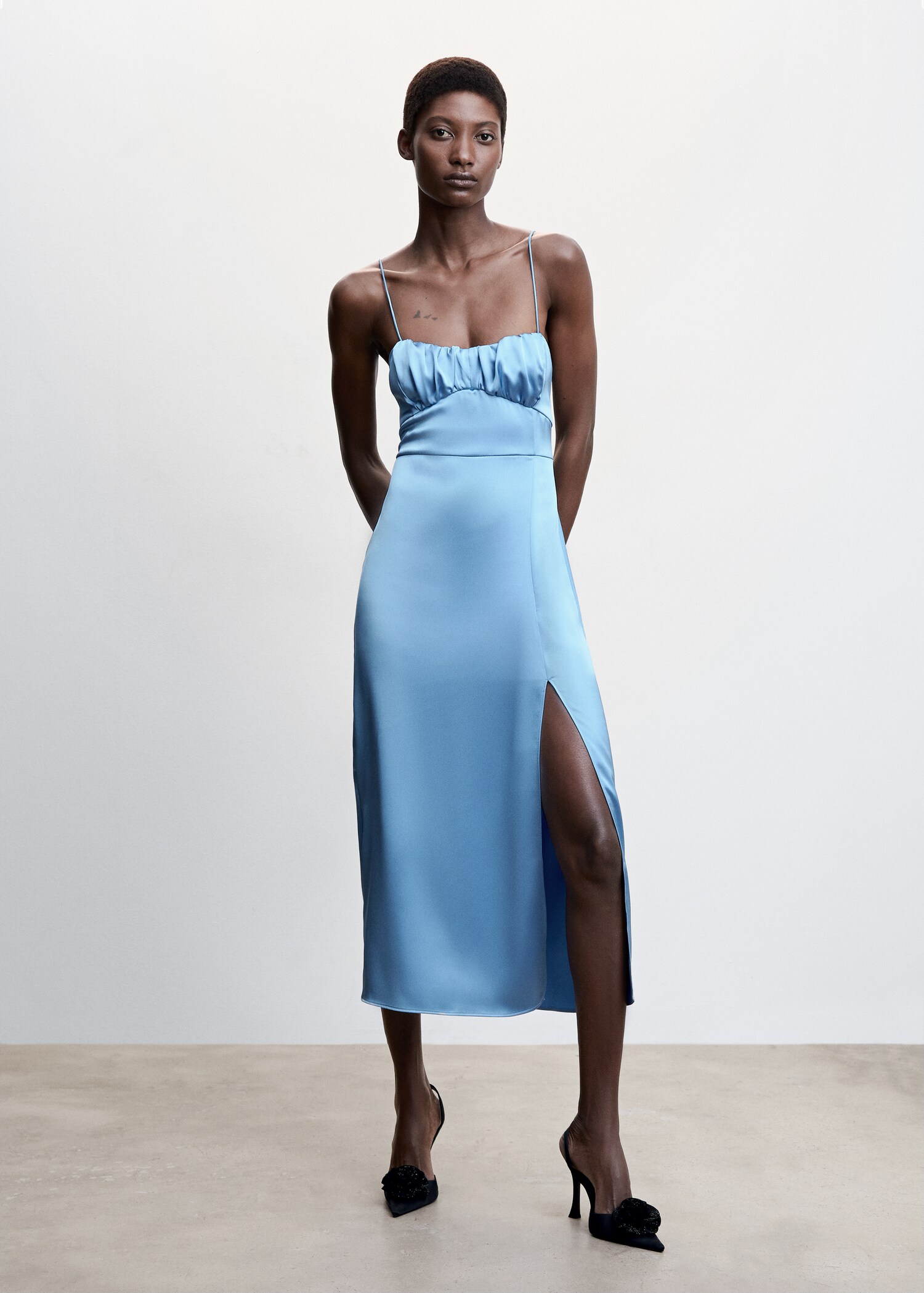 Satin camisole dress - General plane
