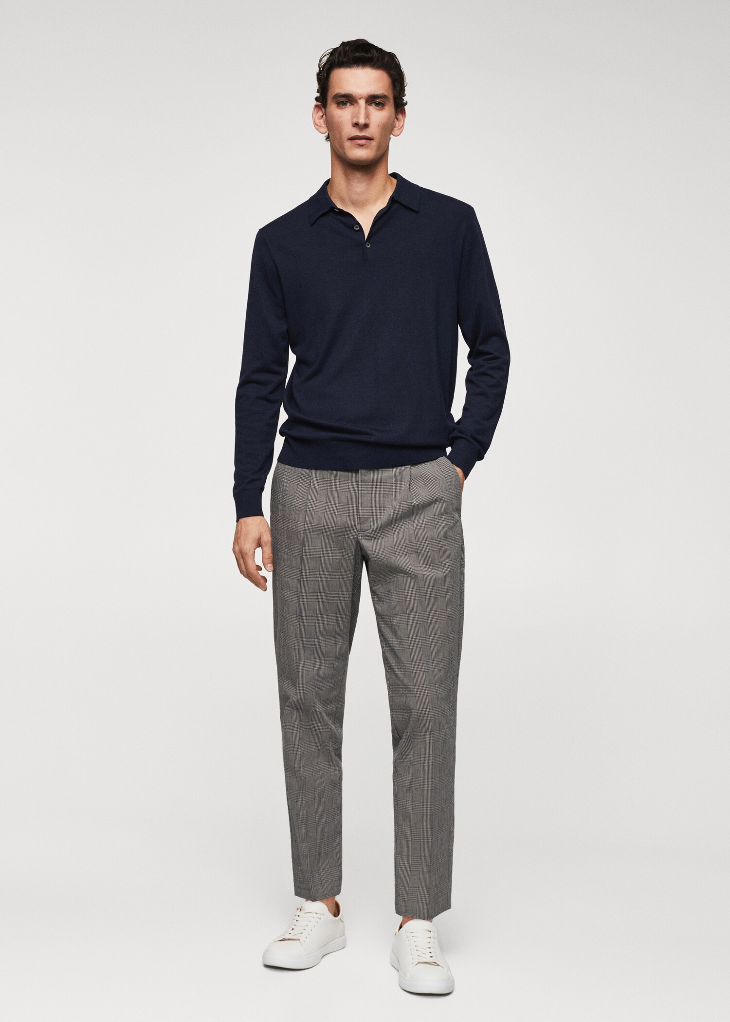 Pantalon à carreaux à pinces - Plan général