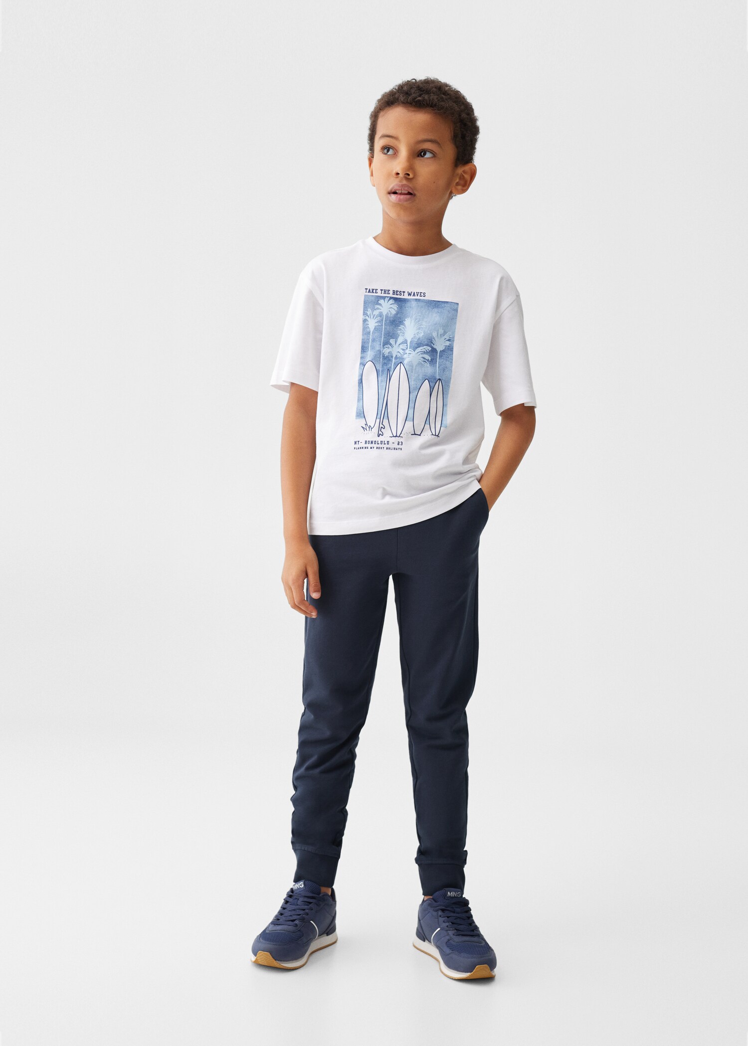 Printed cotton-blend T-shirt - General plane