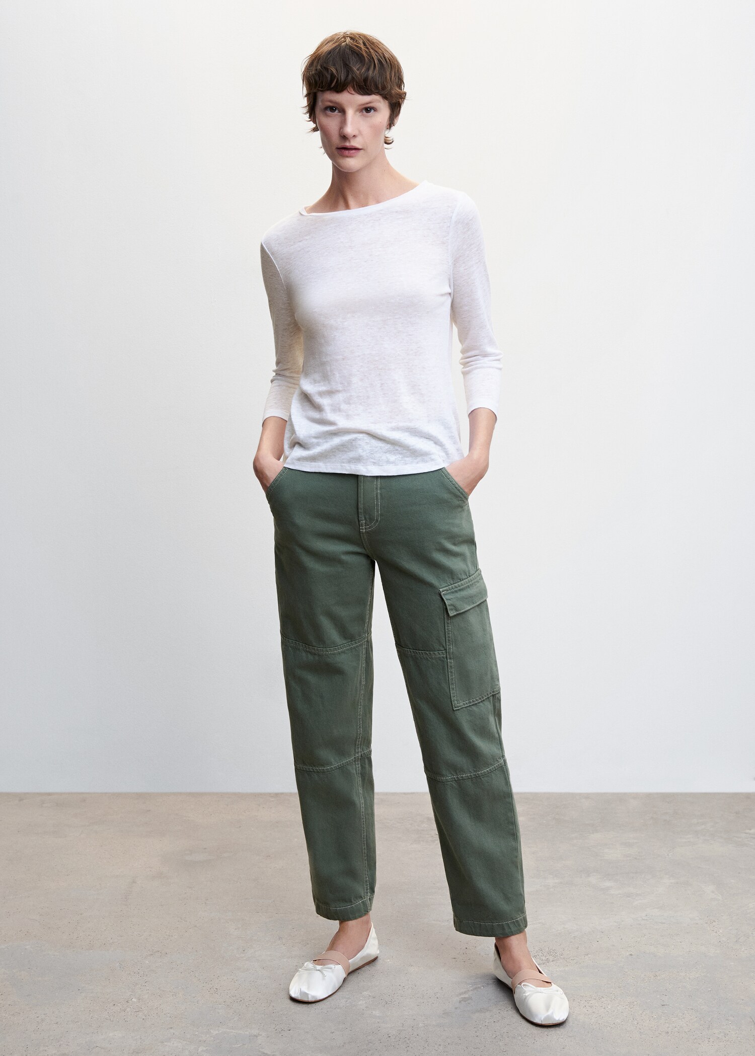 Long-sleeved linen T-shirt - General plane