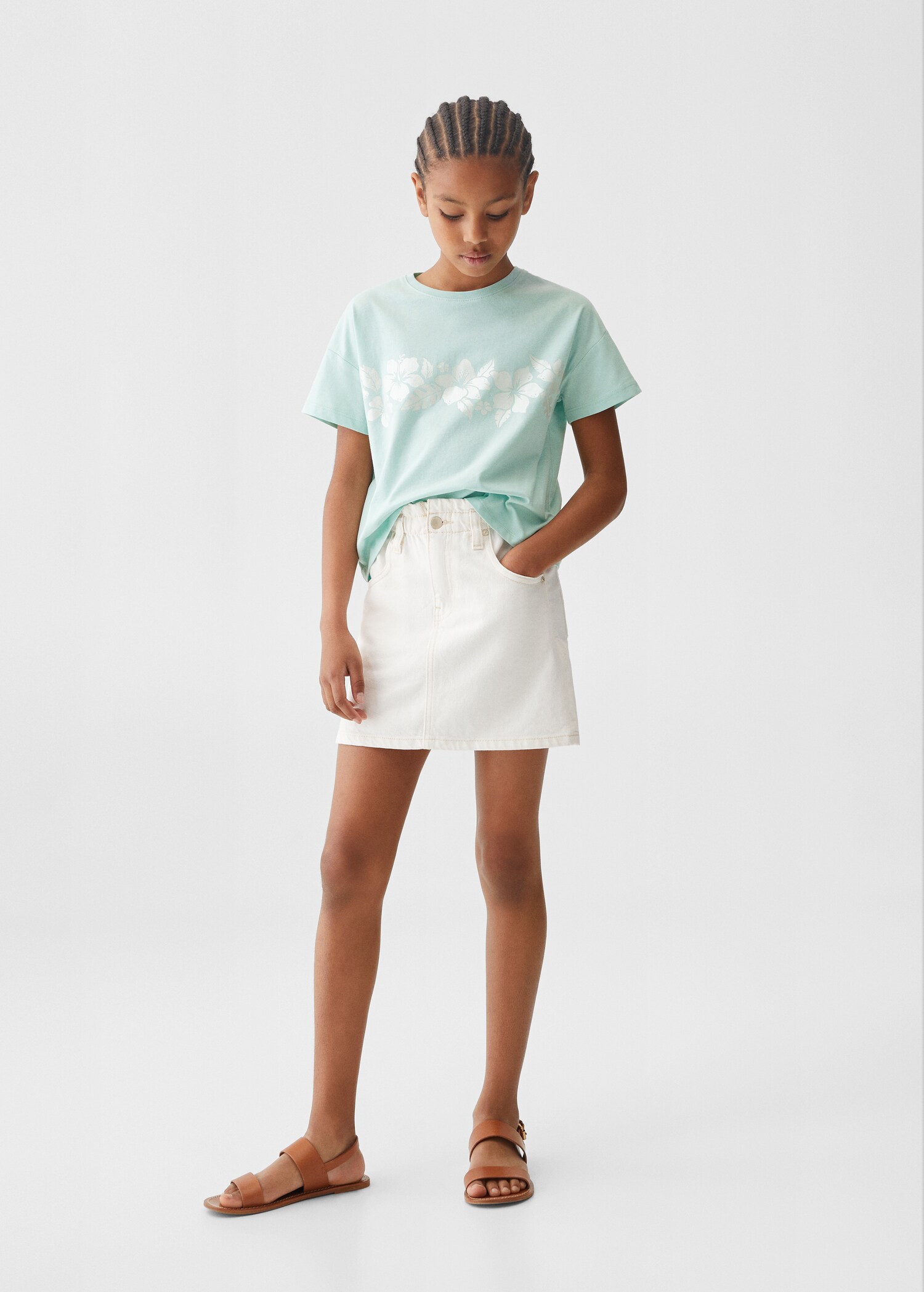Printed cotton-blend T-shirt - General plane