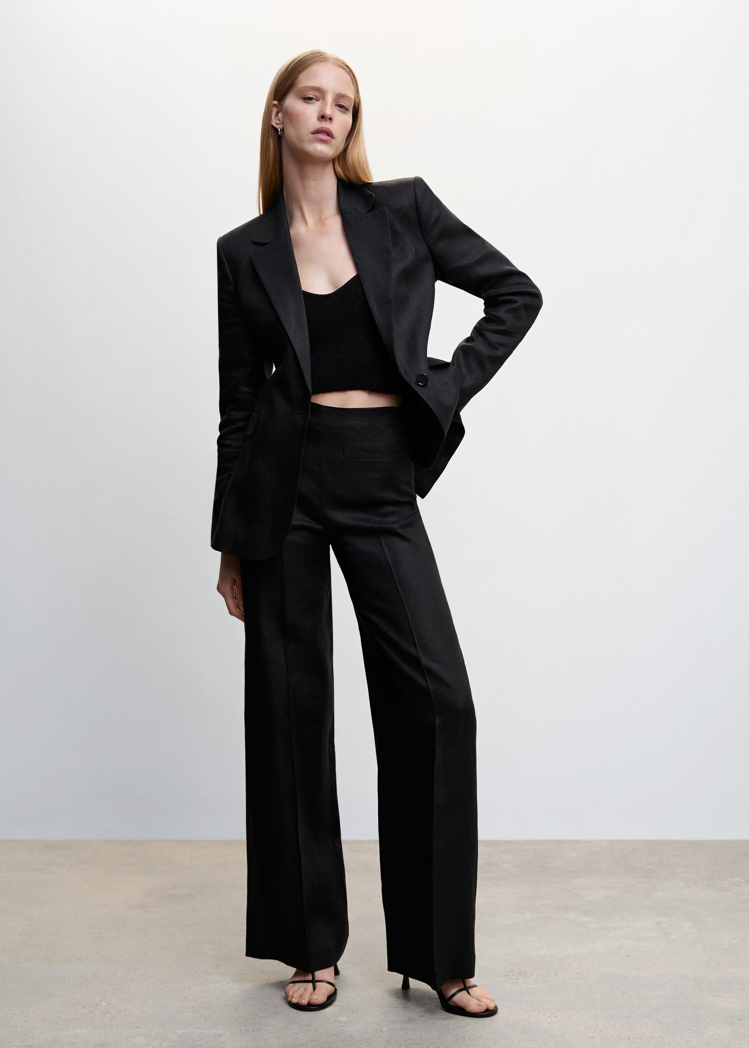 Pantalón traje lino - Plano general