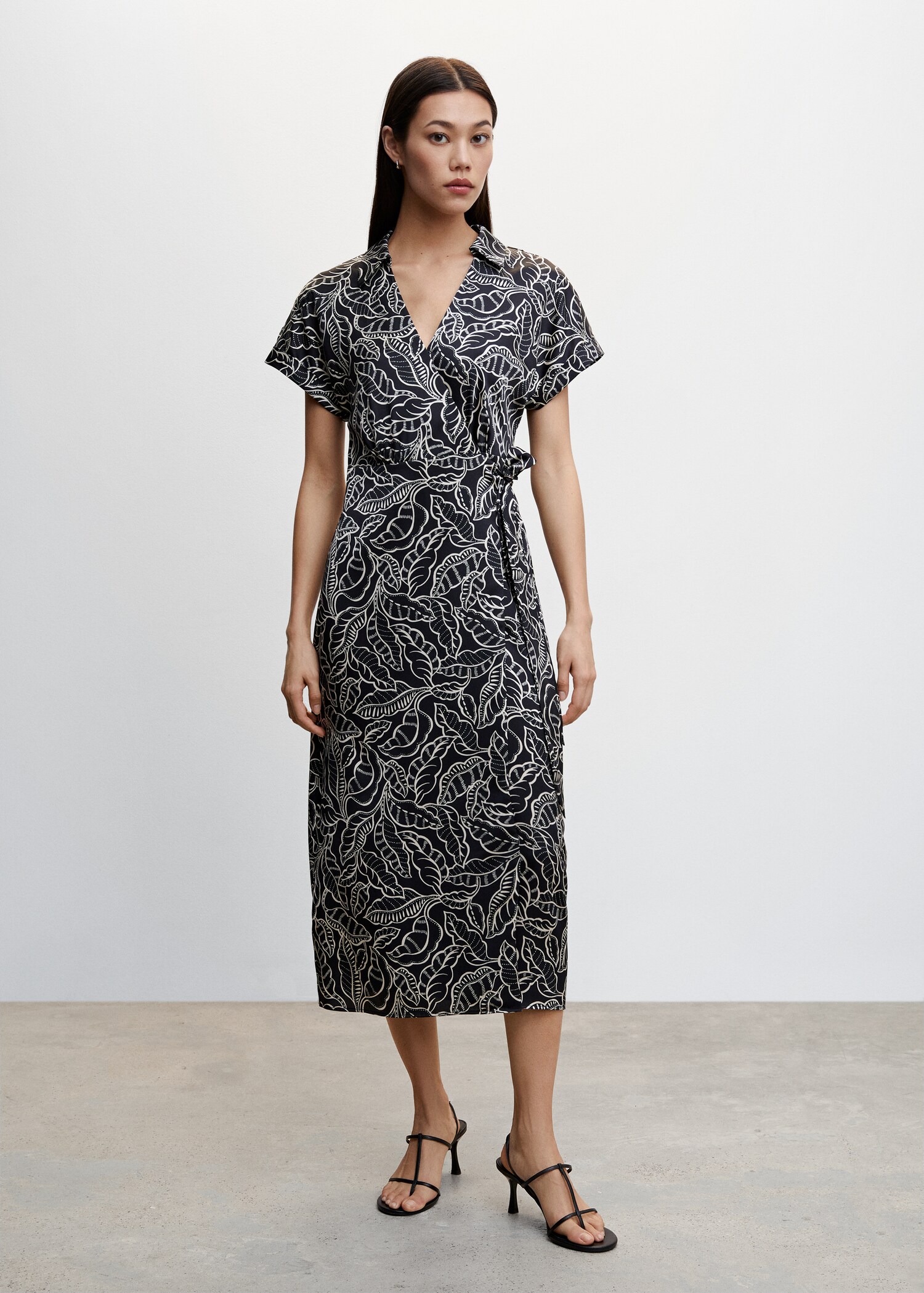 Print wrap dress - General plane