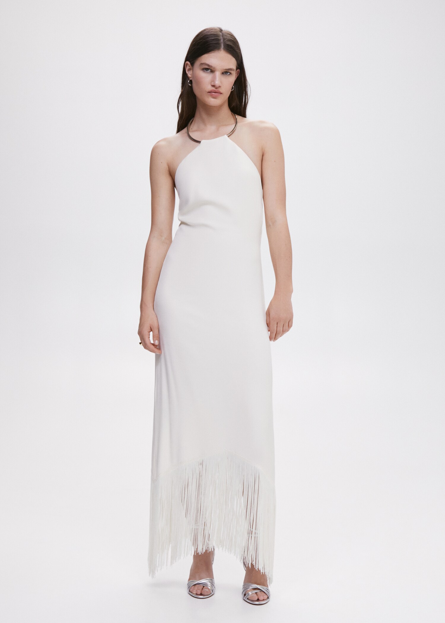 Halter neck fringed dress - General plane