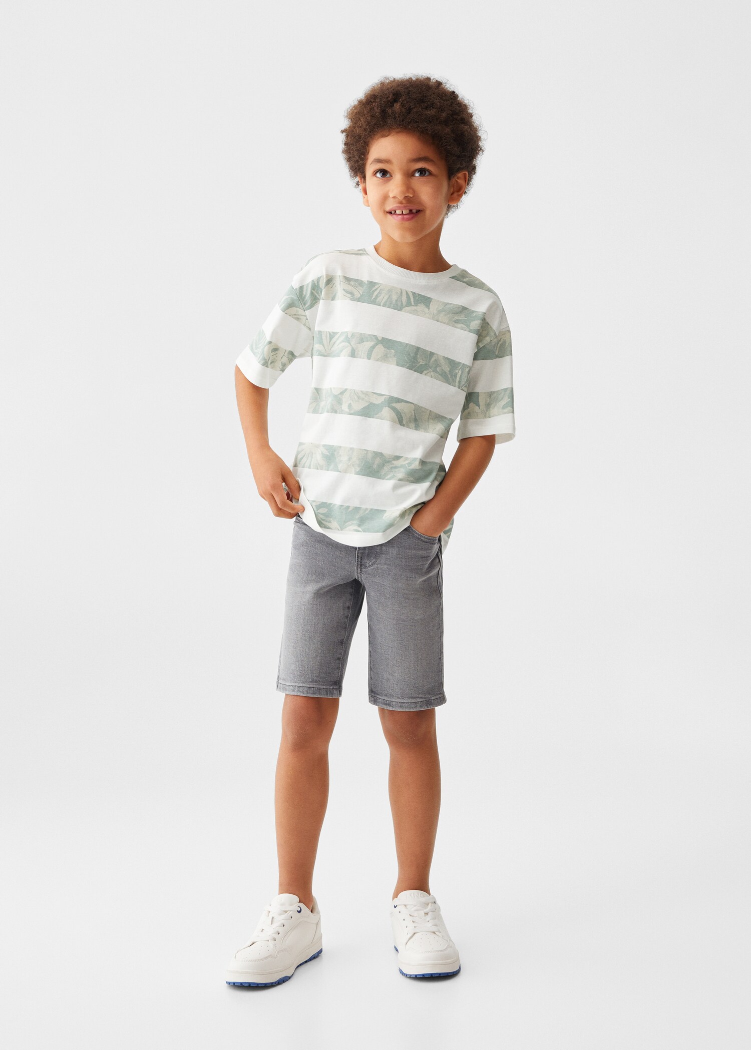 Printed striped T-shirt - General plane