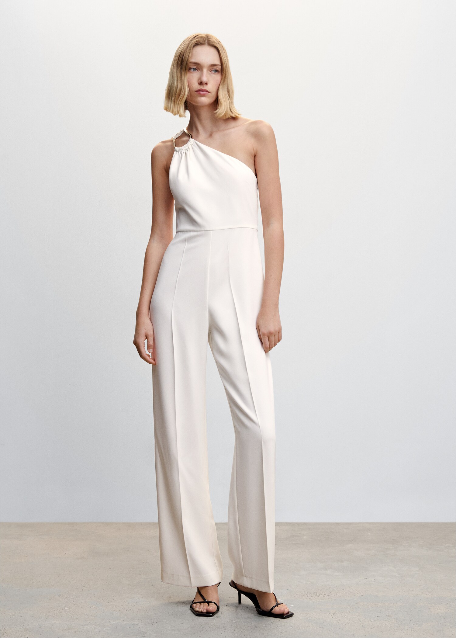 Asymmetrischer Jumpsuit mit Metallic-Detail - Allgemeine Ansicht