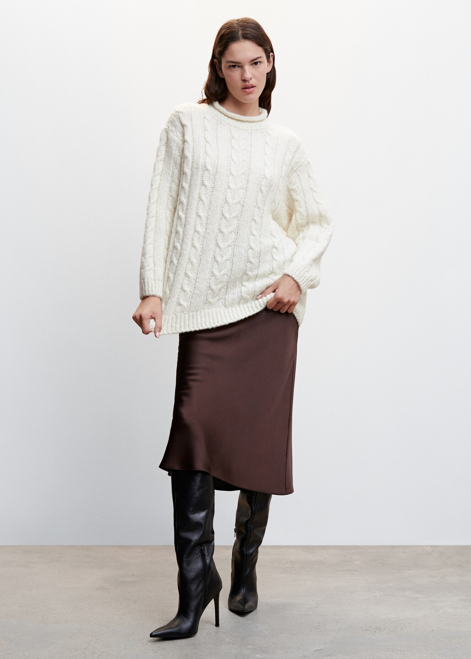 Braided wool sweater - General plane